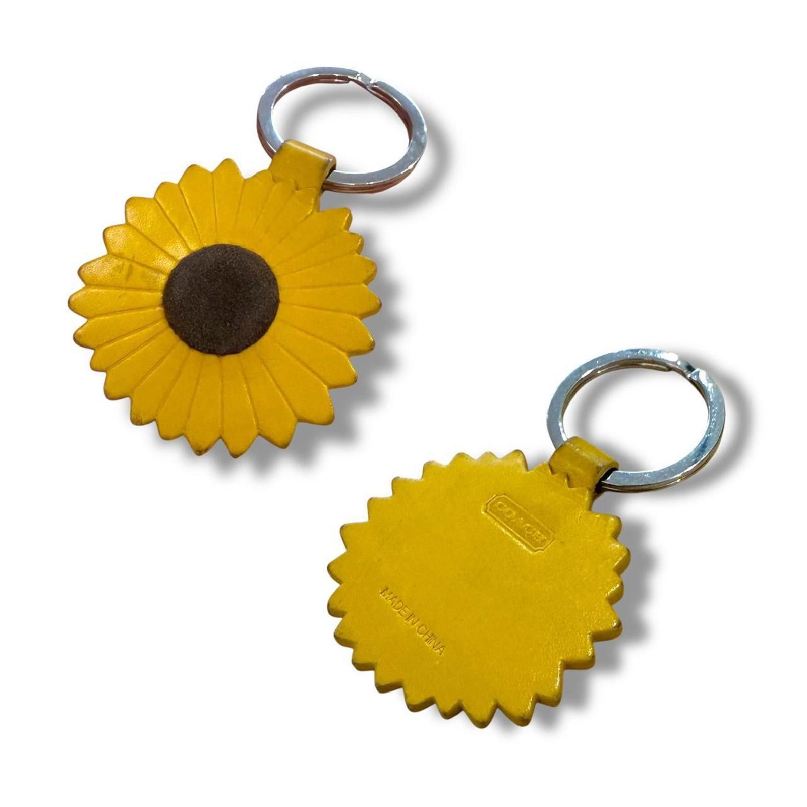 Coach Coach Leather Sunflower Keychain Size ONE SIZE - 1 Thumbnail