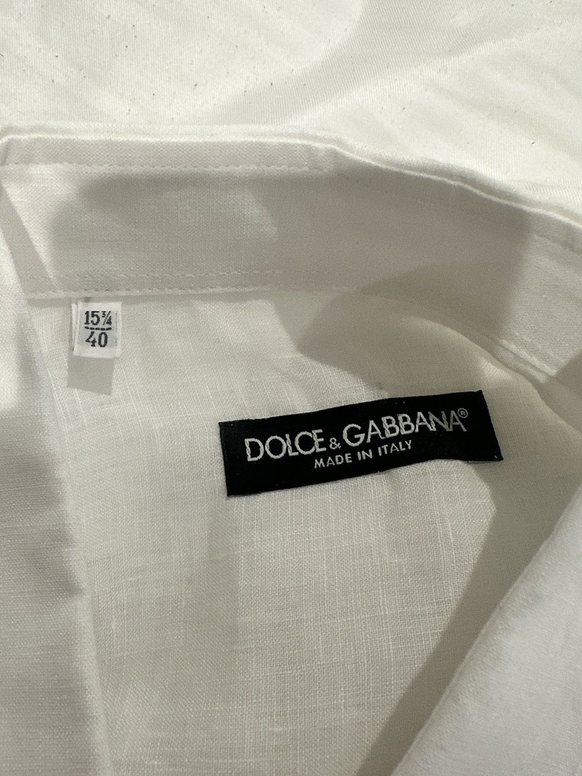 Dolce & Gabbana Dolce & Gabbana Casual White Linen Short Sleeve Size US L / EU 52-54 / 3 - 4 Thumbnail