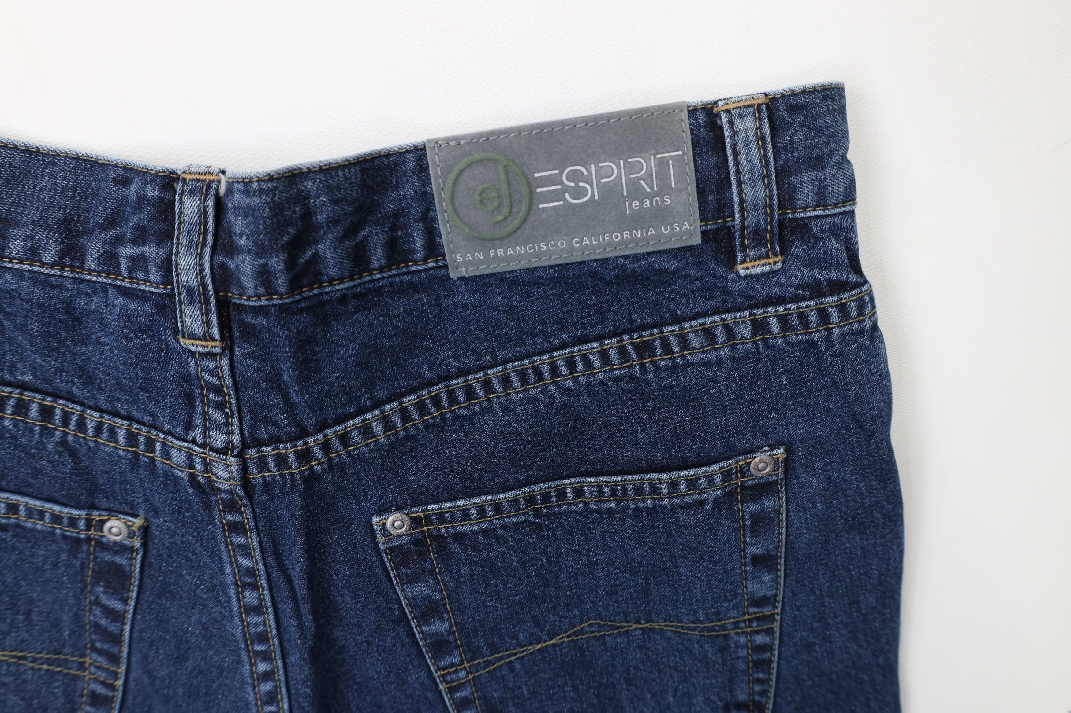 Esprit × Vintage Vintage Y2K Esprit Babydoll Flared Wide Leg Denim Jeans Blue Size 28" / US 6 / IT 42 - 13 Thumbnail