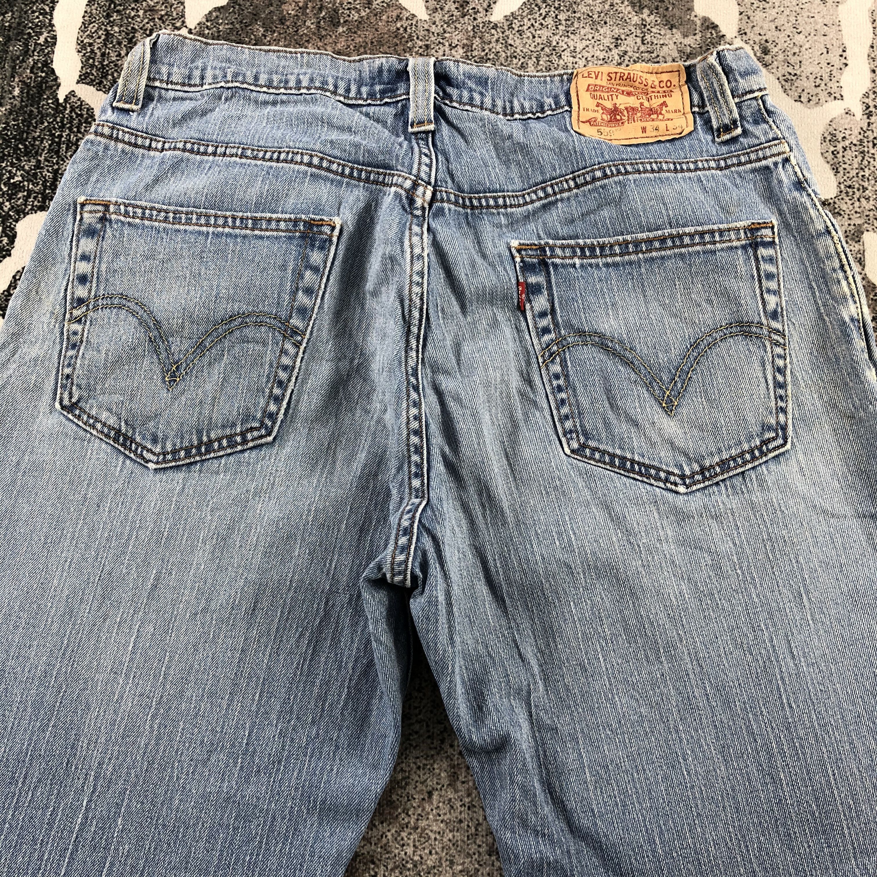 Levi's Vintage Levi's 559 Jeans Faded Blue Denim KJ1092 Size US 34 / EU 50 - 4 Thumbnail