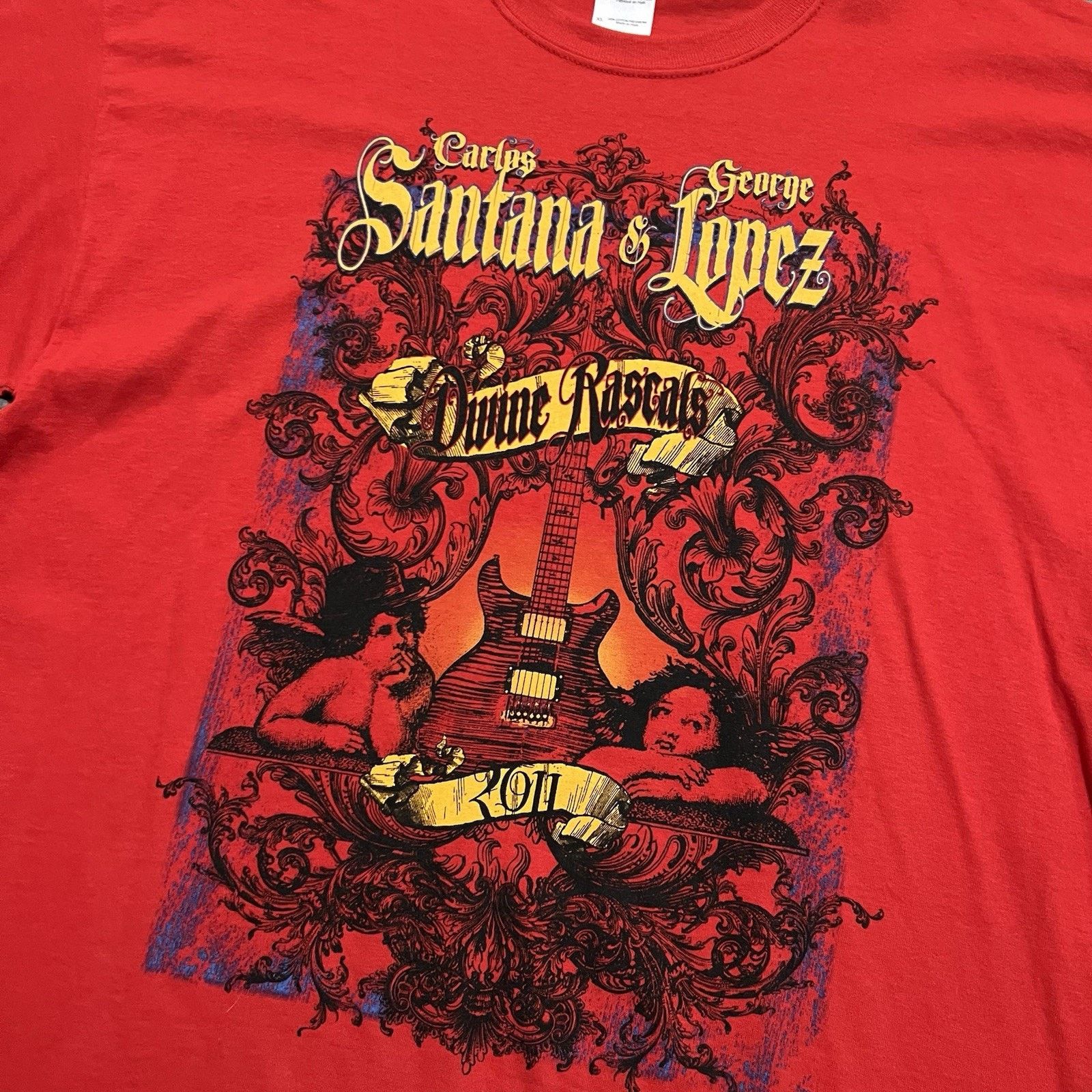 Gildan Carlos Santana Divine Rascals George Lopez Concert Band Tee Size US XL / EU 56 / 4 - 3 Thumbnail
