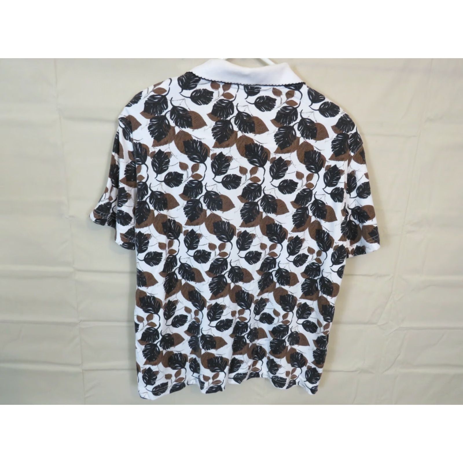 Vintage VINTAGE Jaclyn Smith Shirt L Brown Black leaf print Mens? Size L / US 10 / IT 46 - 4 Thumbnail