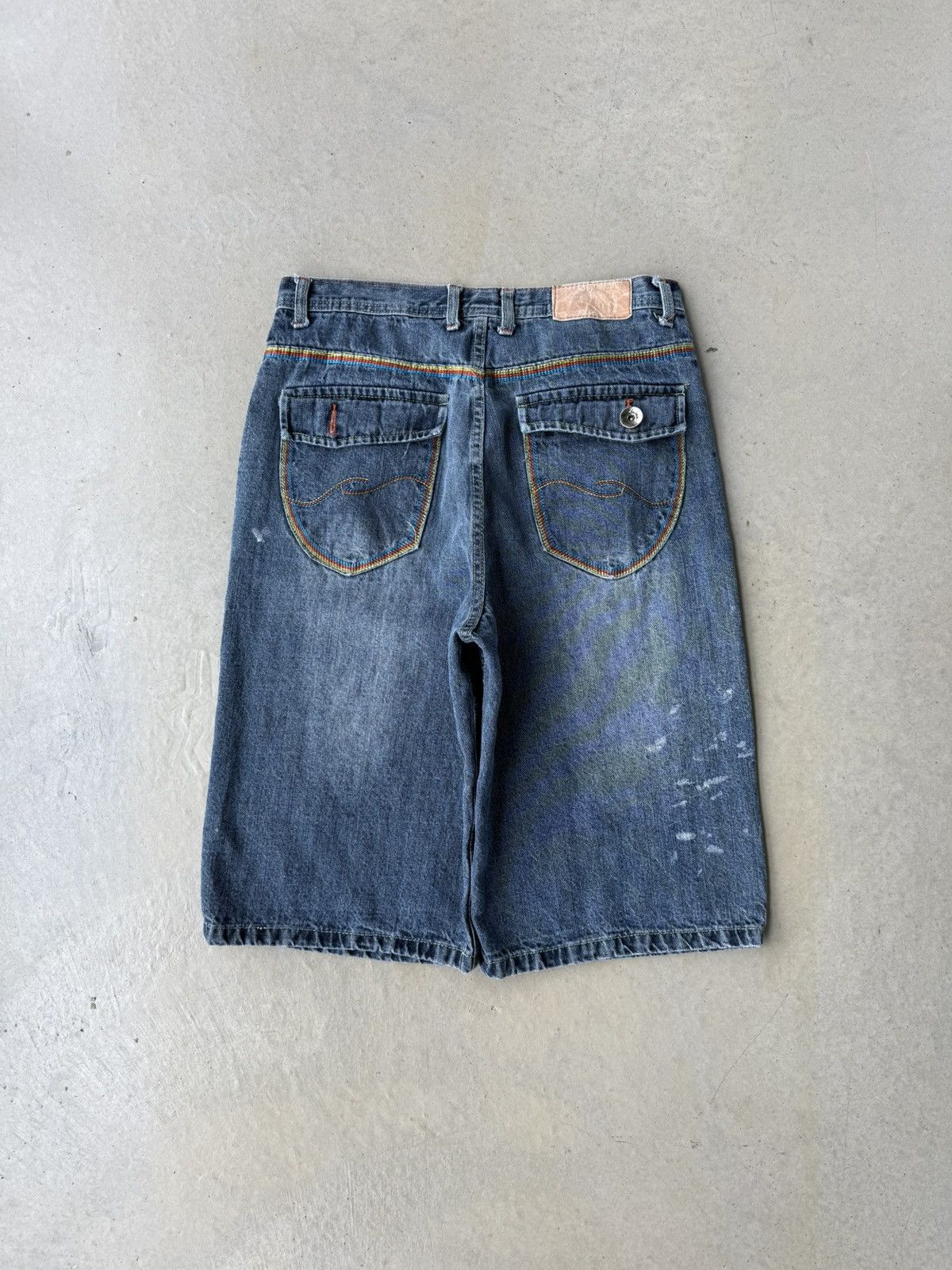 Brooklyn Xpress Vintage Y2K Brooklyn Xpress Baggy Denim Shorts Size US 34 / EU 50 - 1 Thumbnail