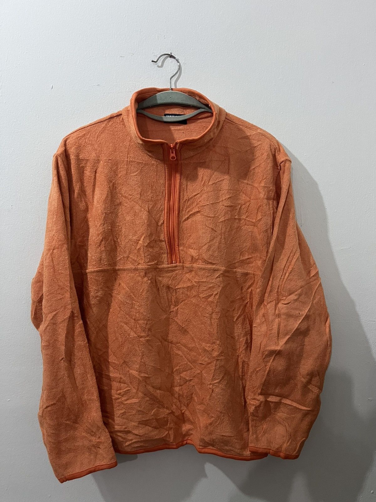 Japanese Brand 🔥90s Uniqlo Japanese Brand Orange Fleece Half Zipper Size US L / EU 52-54 / 3 - 1 Thumbnail