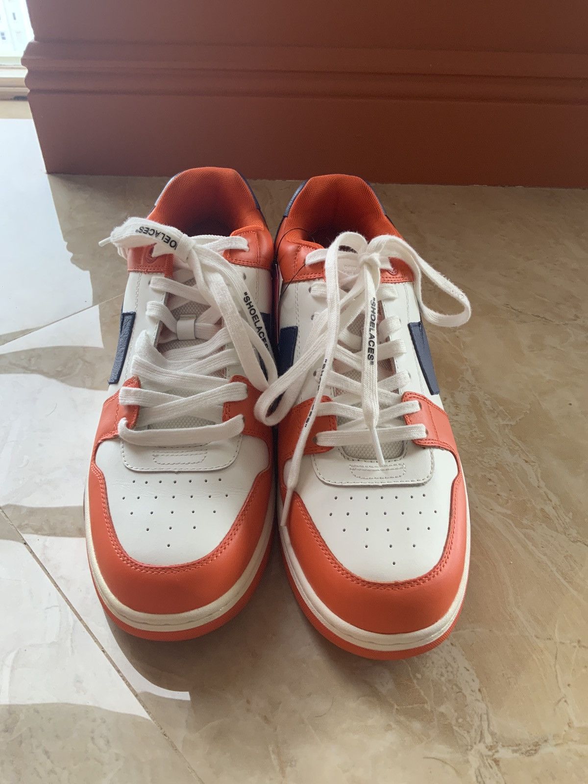 Off-White Off-White Out Of Office Orange Navy EU45 / US12 Authentic ✅ Size US 12 / EU 45 - 3 Thumbnail