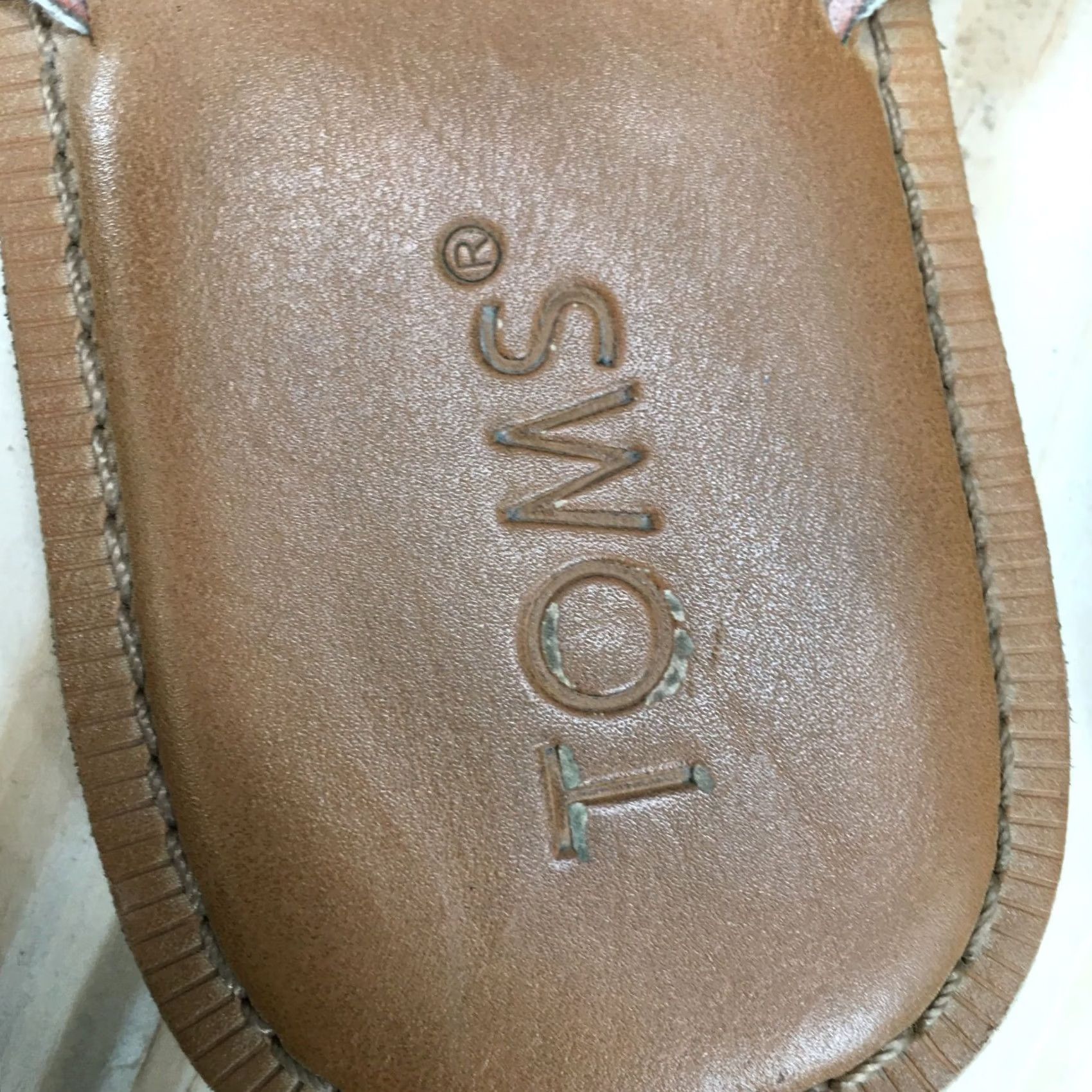 Toms TOMS Sandals Womens 9.5 Slide Crisscross Straps Slip on Flats Rose Gold Tan Shoes Womens Slide 9.5 Gold Tan Size US 10 / IT 40 - 5 Thumbnail