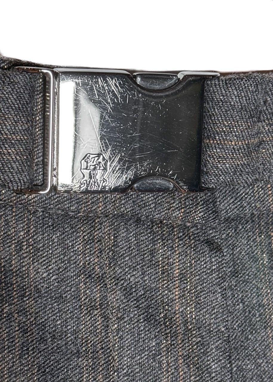 Brunello Cucinelli Brunello Cucinelli Grey Metallic Pinstripe Elastic Trousers Size 26" / US 2 / IT 38 - 4 Thumbnail