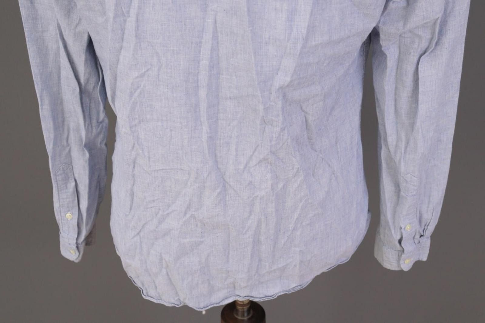 Oliver Spencer Oliver Spencer Blue Linen Button Down Shirt Size 16 Size US M / EU 48-50 / 2 - 9 Thumbnail