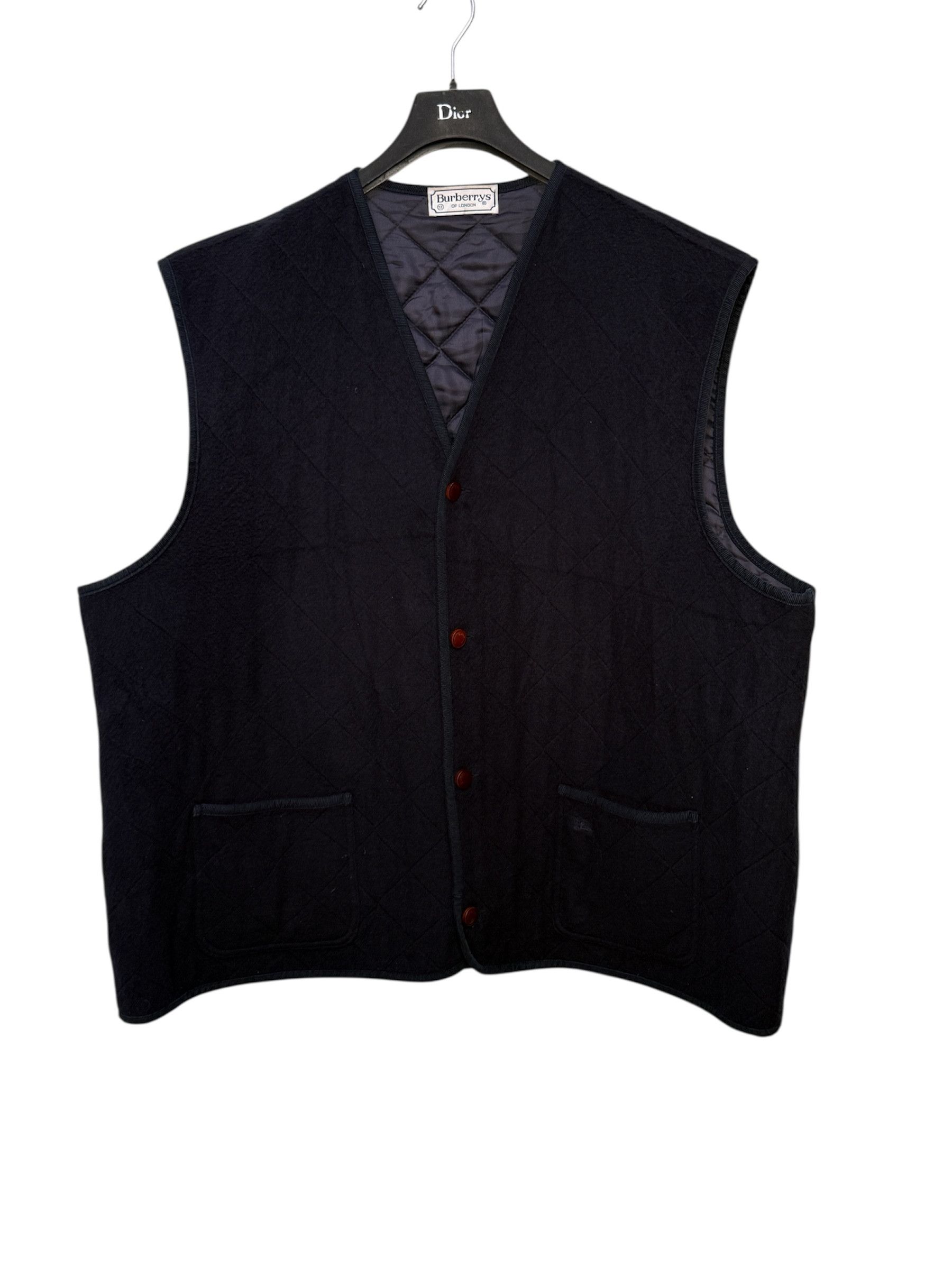 Burberry Vest burberrys quilted wool blend navy xxl Size US XXL / EU 58 / 5 - 12 Thumbnail