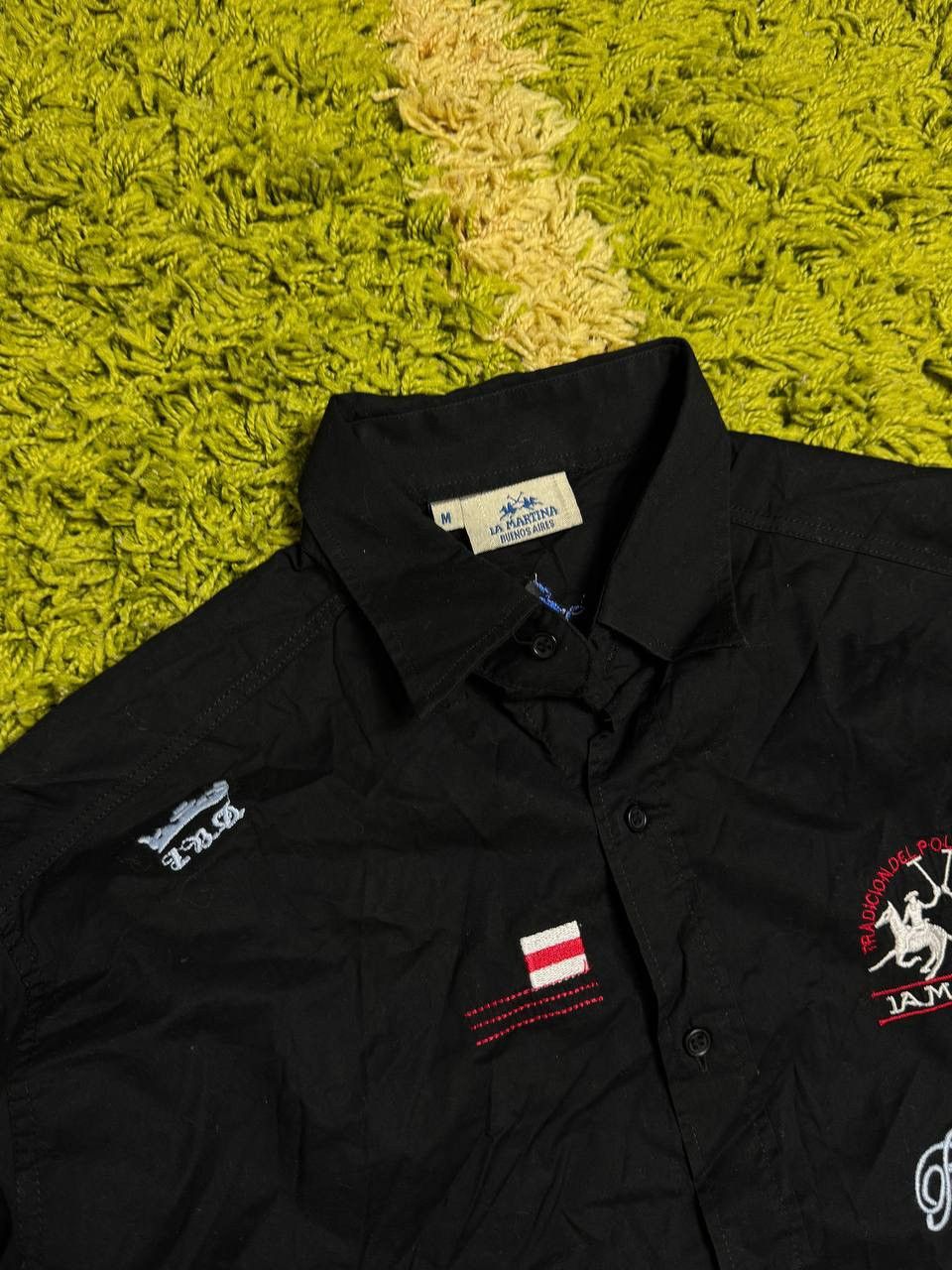 Polo Ralph Lauren VINTAGE OLDMONEY LA MARTINA BIG LOGO POLO BUTTON UP SHIRT Size US M / EU 48-50 / 2 - 2 Thumbnail