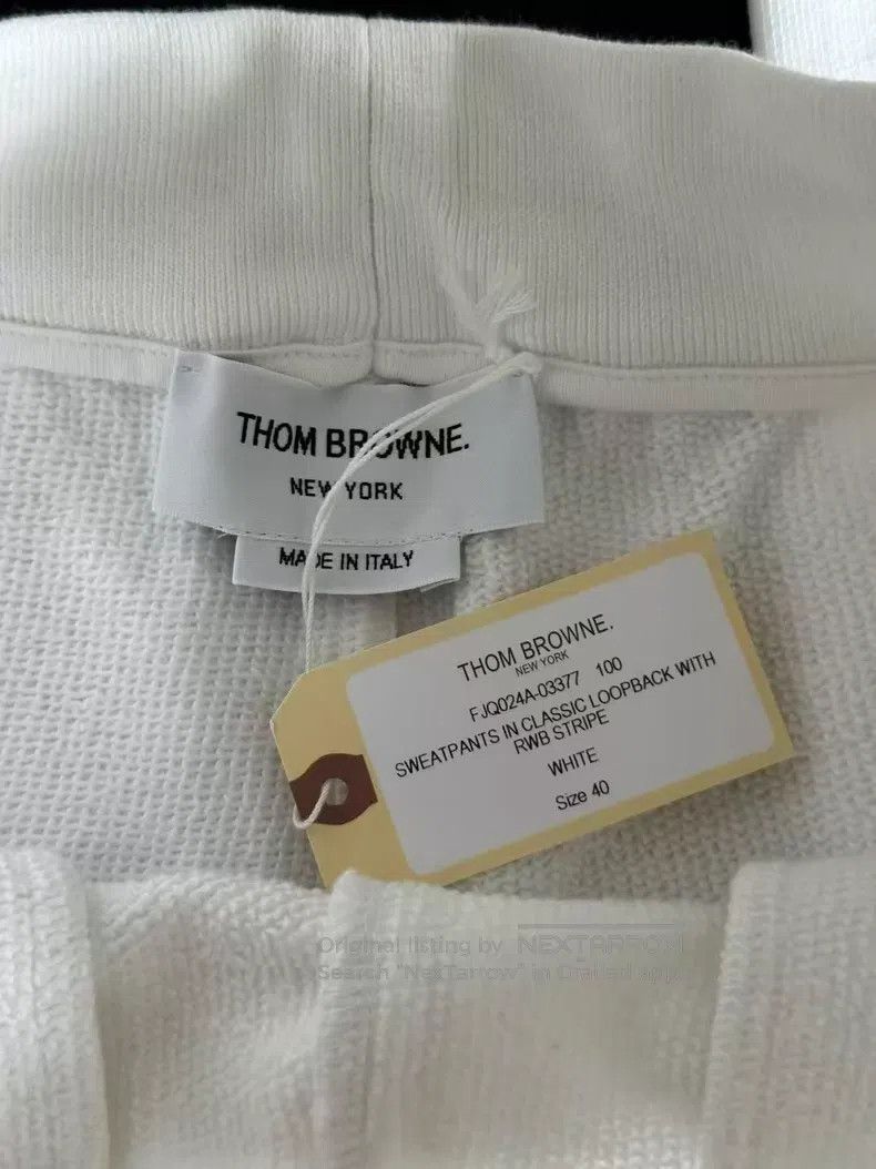 Thom Browne Thom Browne White side striped sweatpants Size 26" / US 2 / IT 38 - 3 Thumbnail