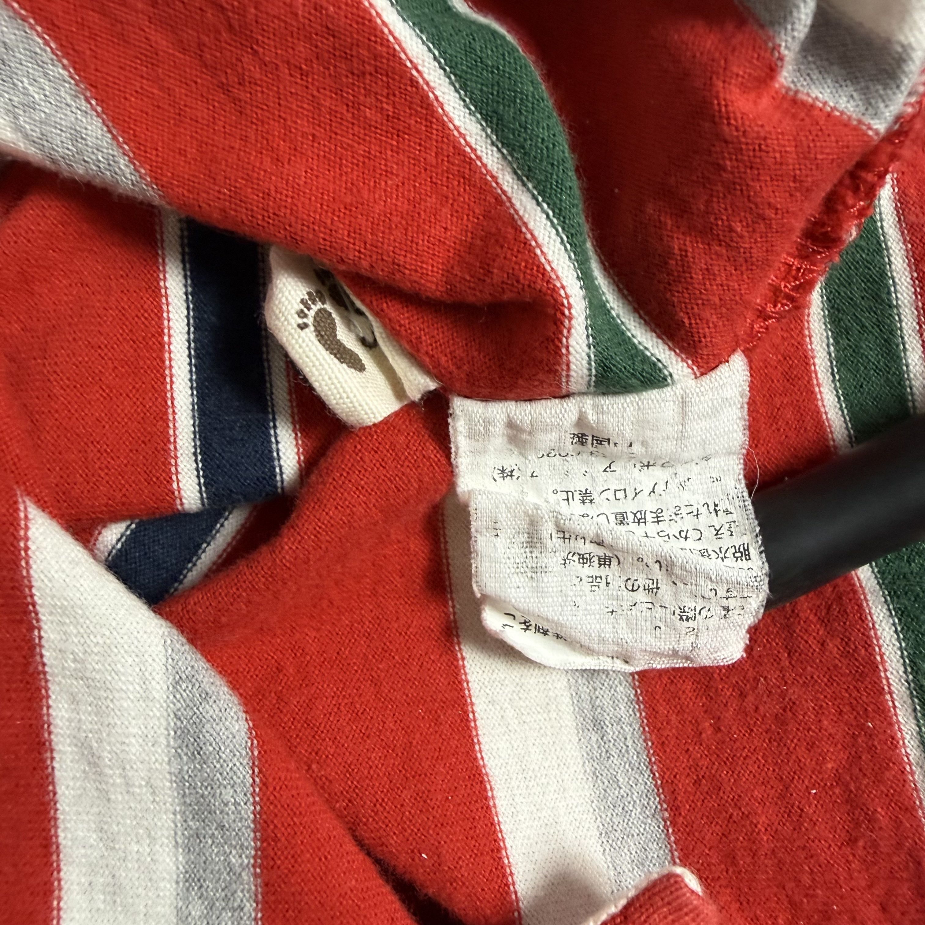Hang Ten 🔥RARE🔥Vintage Hang Ten Stripes Wooden Button Polo Shirt Size US L / EU 52-54 / 3 - 8 Thumbnail