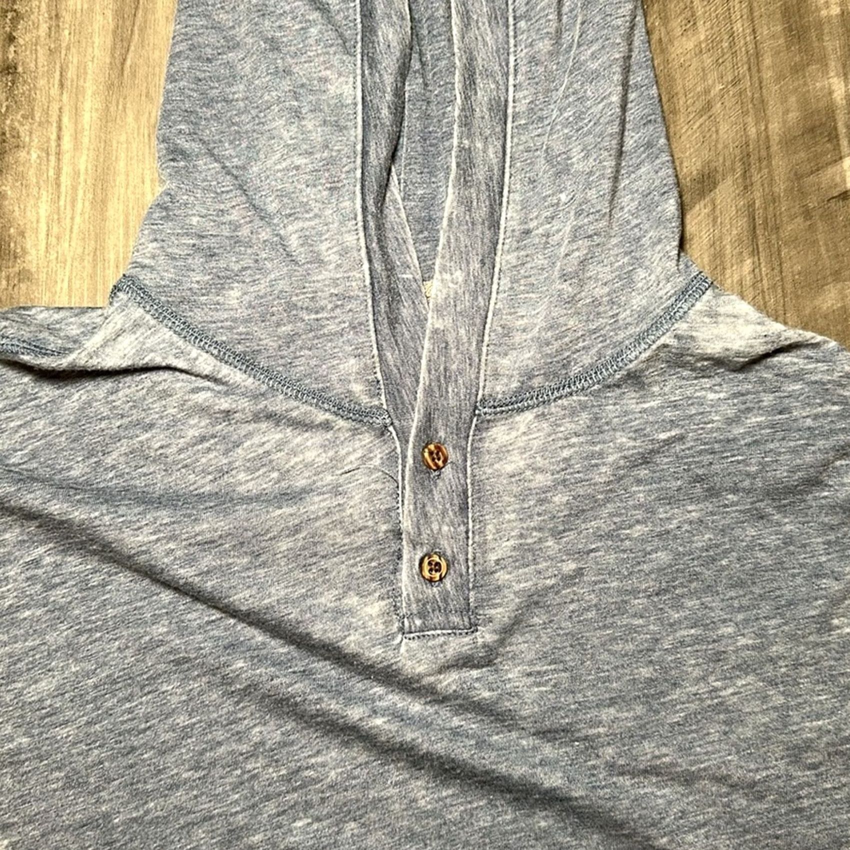 johnnie-O VINTAGE Johnnie-O Zed Burn Out Washed Long Sleeve Tee Hoodie - Medium Size US M / EU 48-50 / 2 - 6 Thumbnail