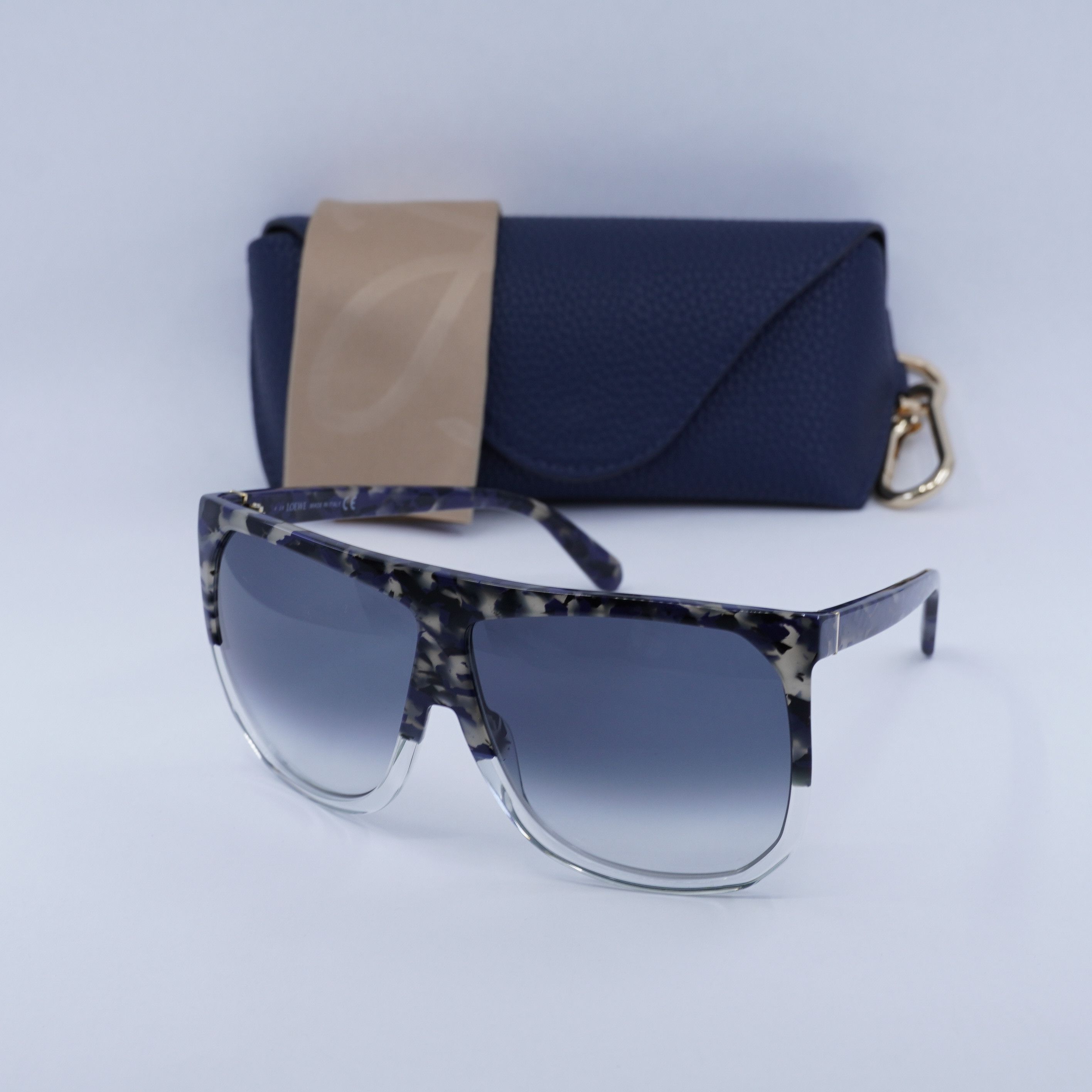 Loewe Loewe LW40001I 56B Filipa Sunglasses Blue Havana Square Size ONE SIZE - 9 Thumbnail