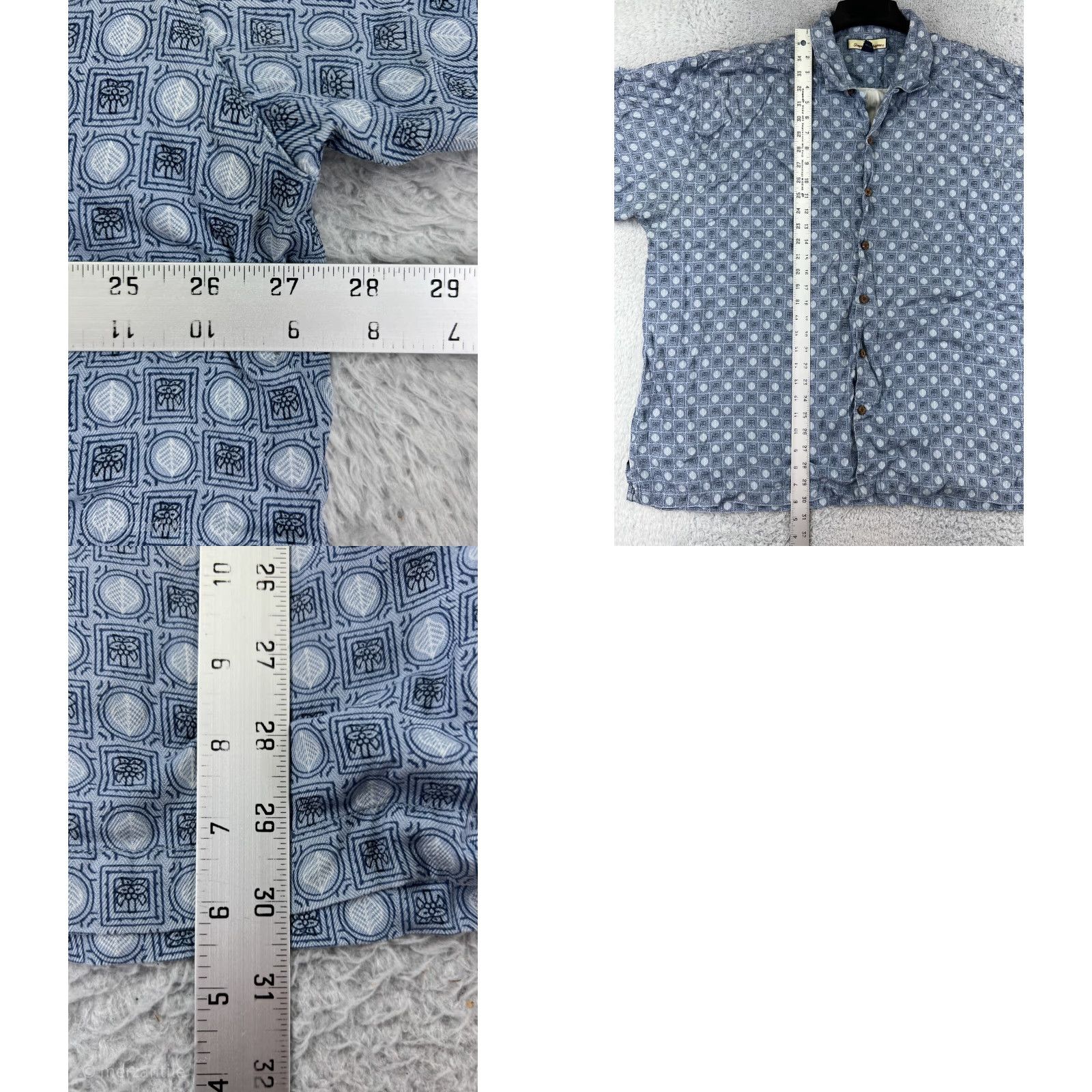 Tommy Bahama Tommy Bahama Shirt Mens 2XL Blue Leaf Silk Hawaiian Vacation Size US XXL / EU 58 / 5 - 9 Thumbnail