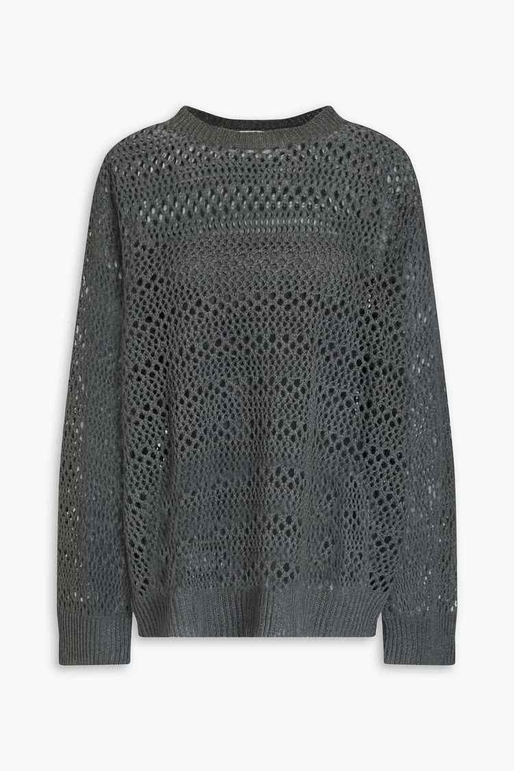 Brunello Cucinelli o1y0825 Crewneck Sweater in Lead Size M / US 6-8 / IT 42-44 - 1 Thumbnail