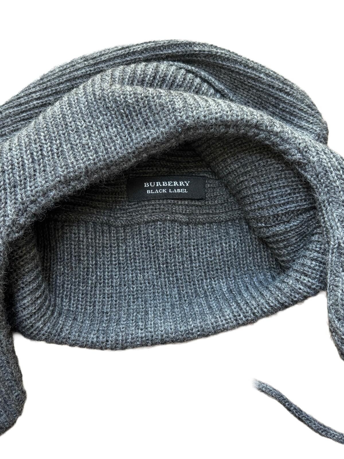 Burberry Burberry Black Label Ear Flap Knit Hat Grey Size ONE SIZE - 4 Thumbnail