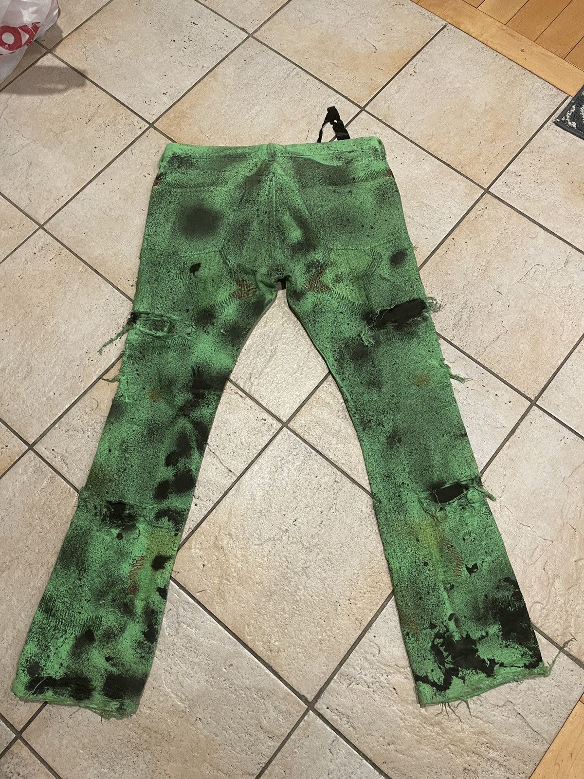 Vlone Vlone Bari Special Green scab splatter Size US 34 / EU 50 - 6 Thumbnail