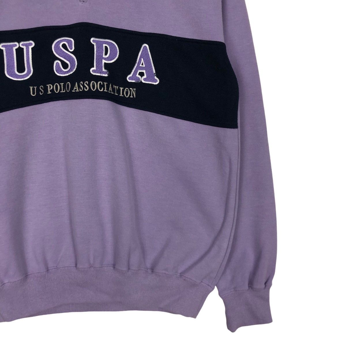 Vintage Vintage USPA us polo Half zip jumper Sweatshirt Medium Size US M / EU 48-50 / 2 - 4 Thumbnail