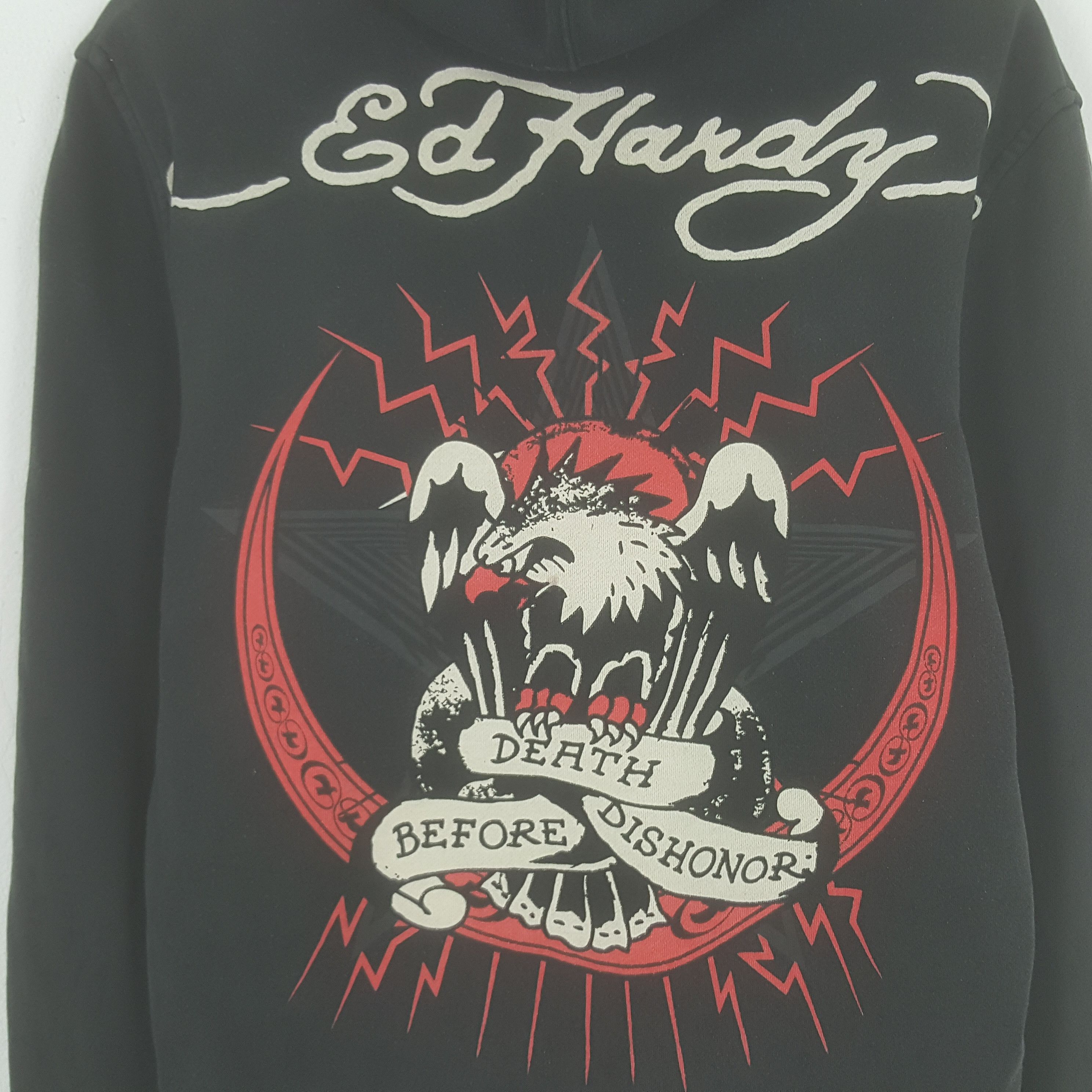 Christian Audigier × Ed Hardy × Vintage Vintage Ed Hardy by Christmas Audigier Zipper Hoodies Size US S / EU 44-46 / 1 - 2 Thumbnail