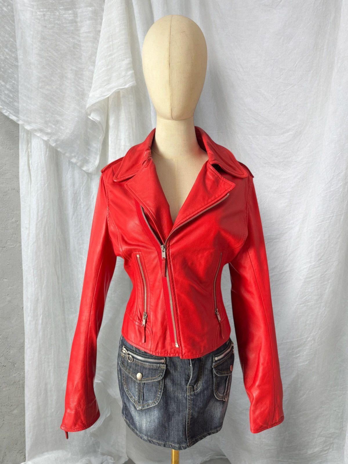 True Religion True Religion Vintage Y2K Leather Moto Jacket Size M / US 6-8 / IT 42-44 - 2 Thumbnail