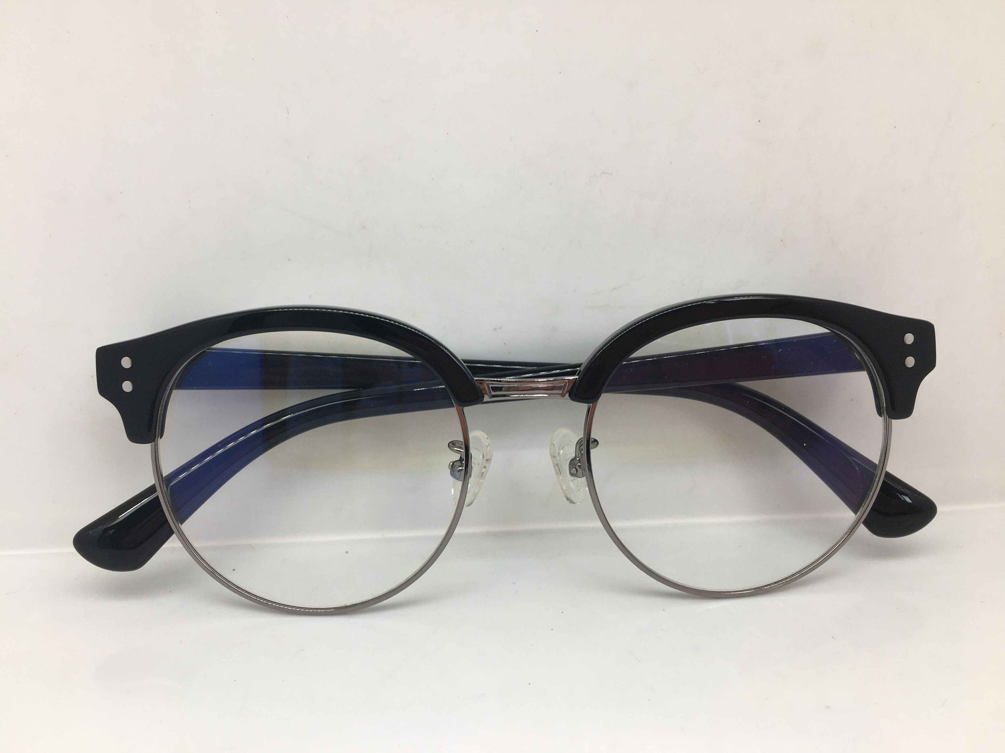 Other Mod Malcolm X Black Silver Eyeglasses Frame Size ONE SIZE - 6 Thumbnail