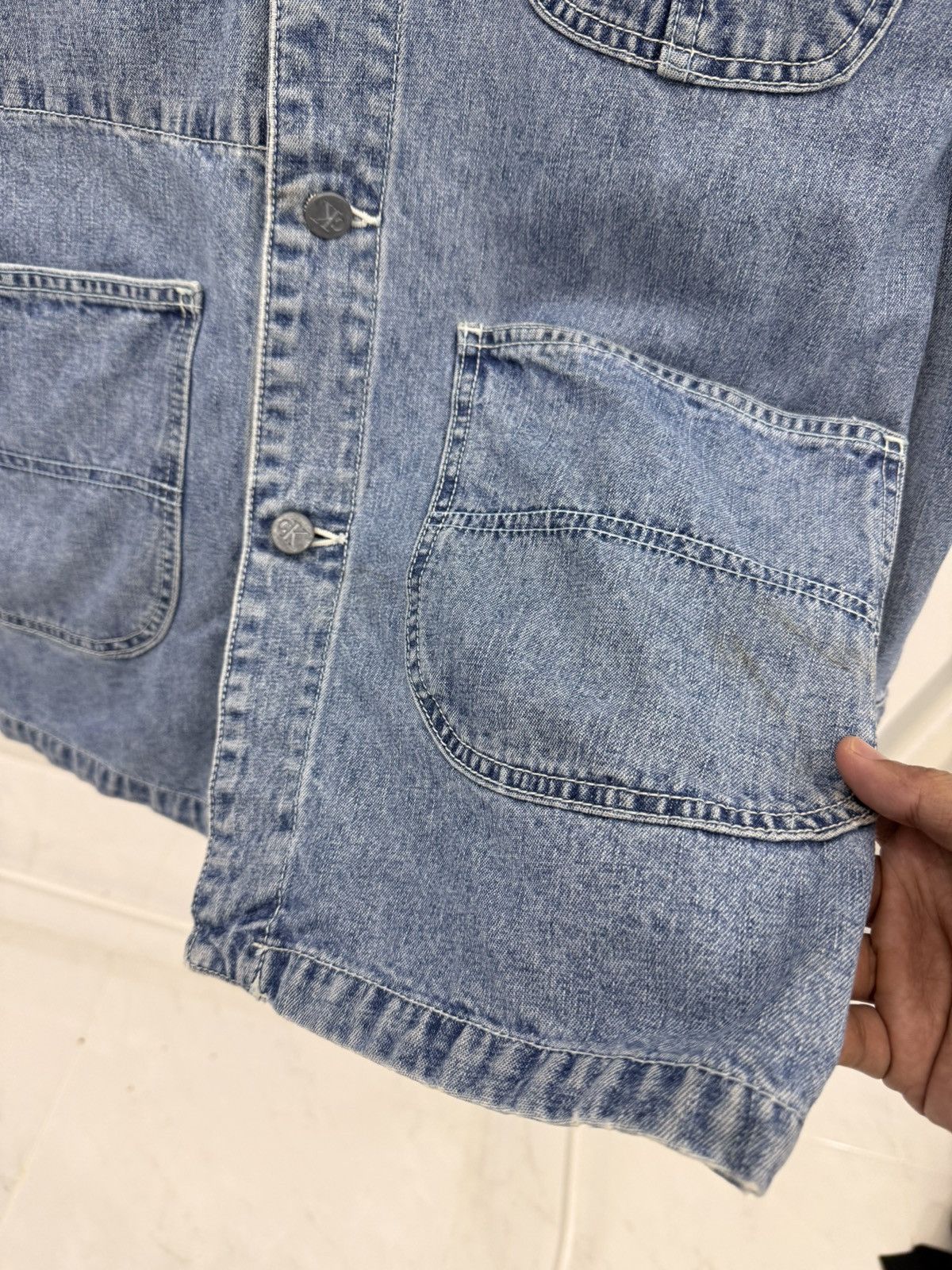 Calvin Klein 1990s Calvin Klein Chore Denim Jacket Retro/Classic Style Size US L / EU 52-54 / 3 - 5 Thumbnail
