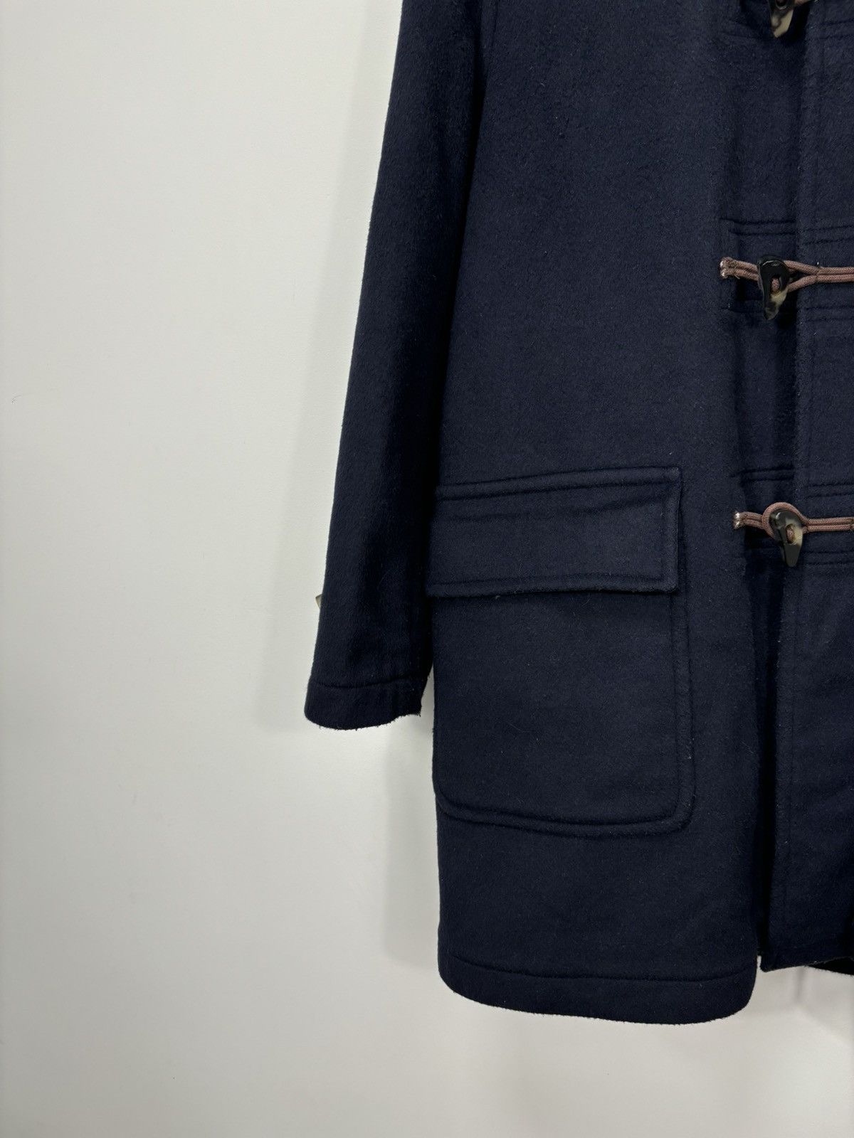 DAKS Daks London Men’s Navy Classic Wool Cashmere Duffle Coat Size US M / EU 48-50 / 2 - 7 Thumbnail