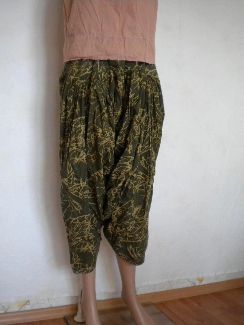 Other harem women`s pant, XL XXL, drop crotch thai oriental pants Size 27" / US 4 / IT 40 - 2 Thumbnail