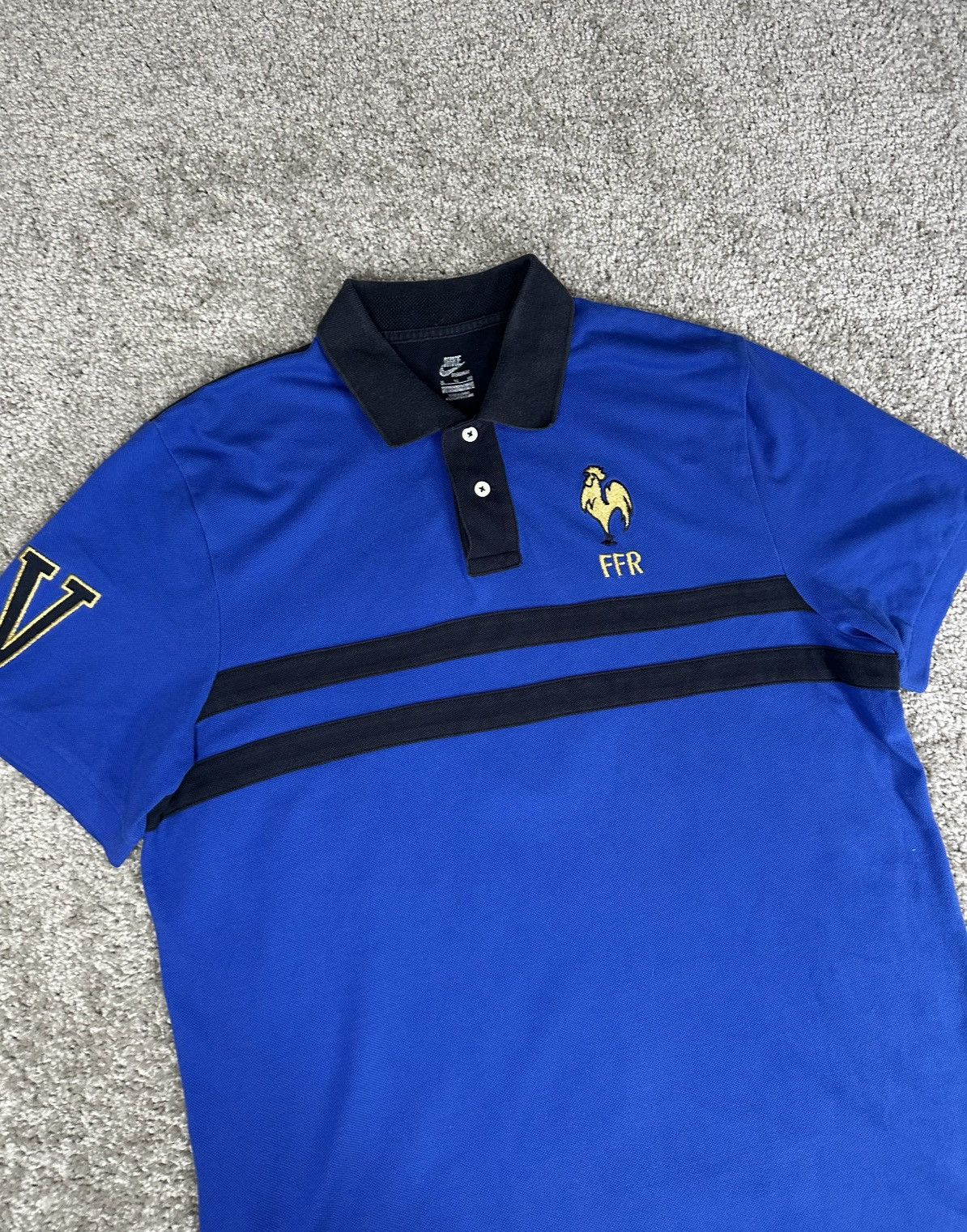 Nike Vintage Nike French Rugby Team Polo Shirt Size US XL / EU 56 / 4 - 2 Thumbnail