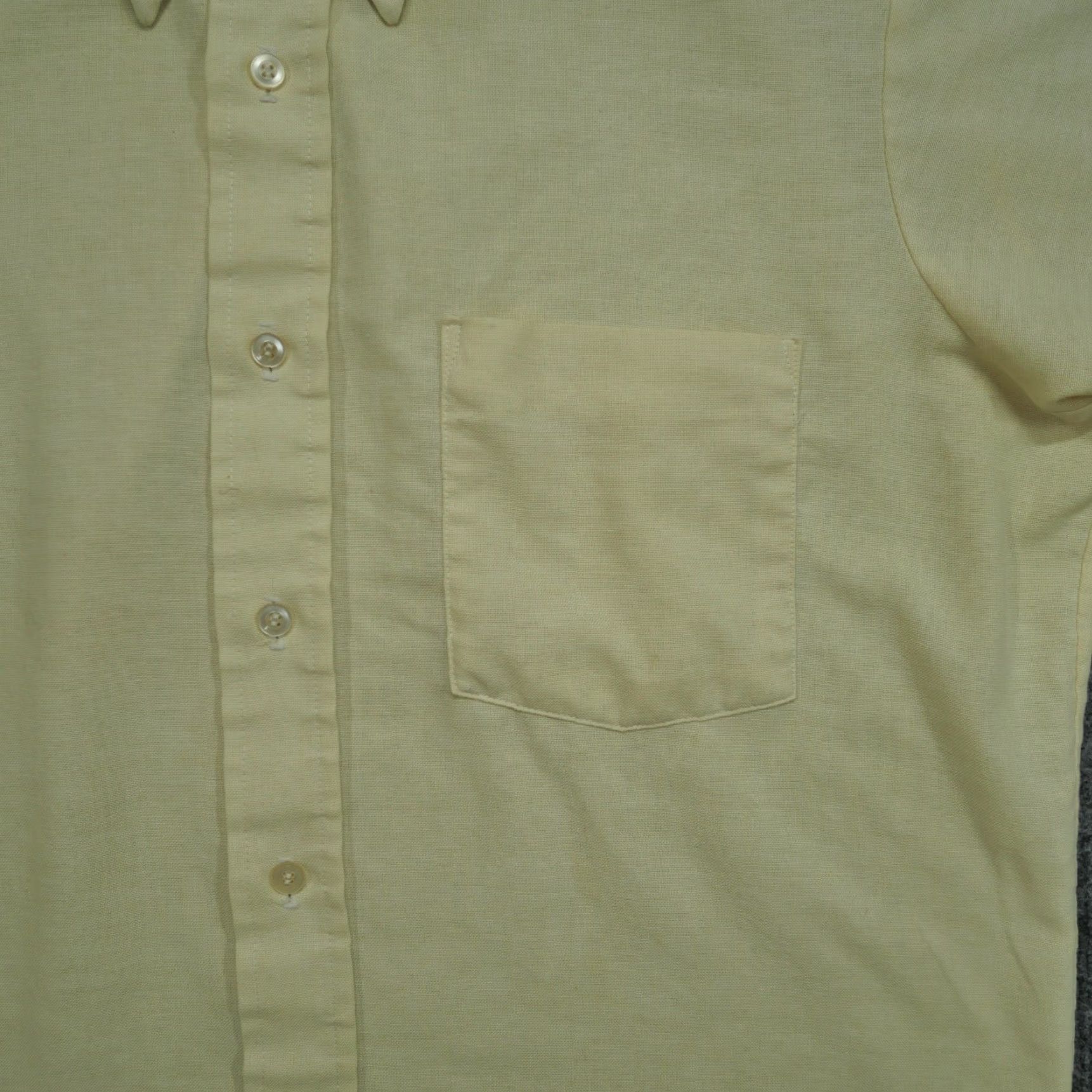 Vintage VINTAGE Christopher Scott Shirt Mens L Yellow Button-Down 70s Casual Cotton Oxford Size US L / EU 52-54 / 3 - 2 Thumbnail