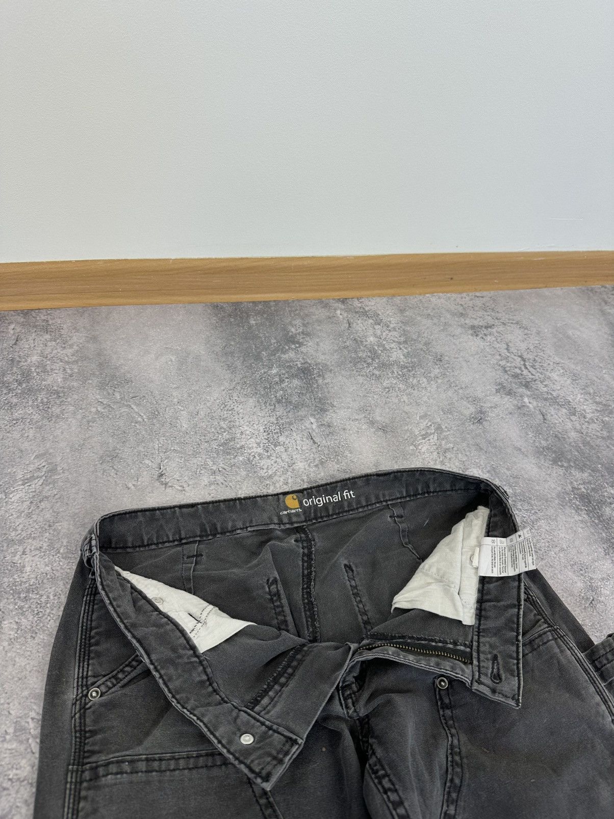 Carhartt Vintage Carhartt Double Knee USA Faded Black Carpenter Pants Size US 30 / EU 46 - 15 Thumbnail