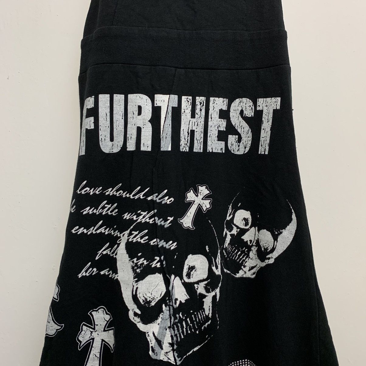 Japanese Brand M.K.R Gothic Skull Print Hooded Overall Dress Size XS / US 0-2 / IT 36-38 - 4 Thumbnail