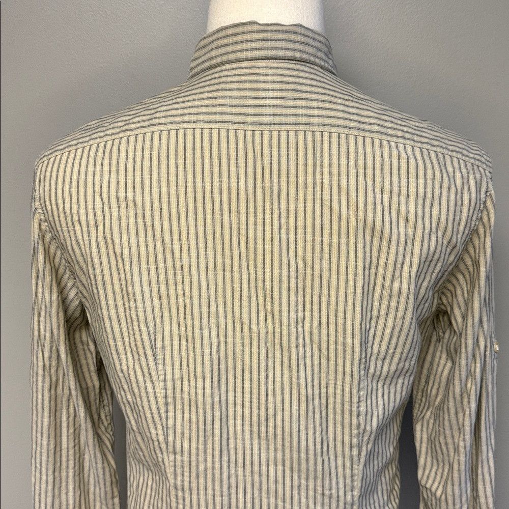 John Varvatos John Varvatos Star USA Linen Cotton Stripe Button-Up Shirt Size US S / EU 44-46 / 1 - 5 Thumbnail