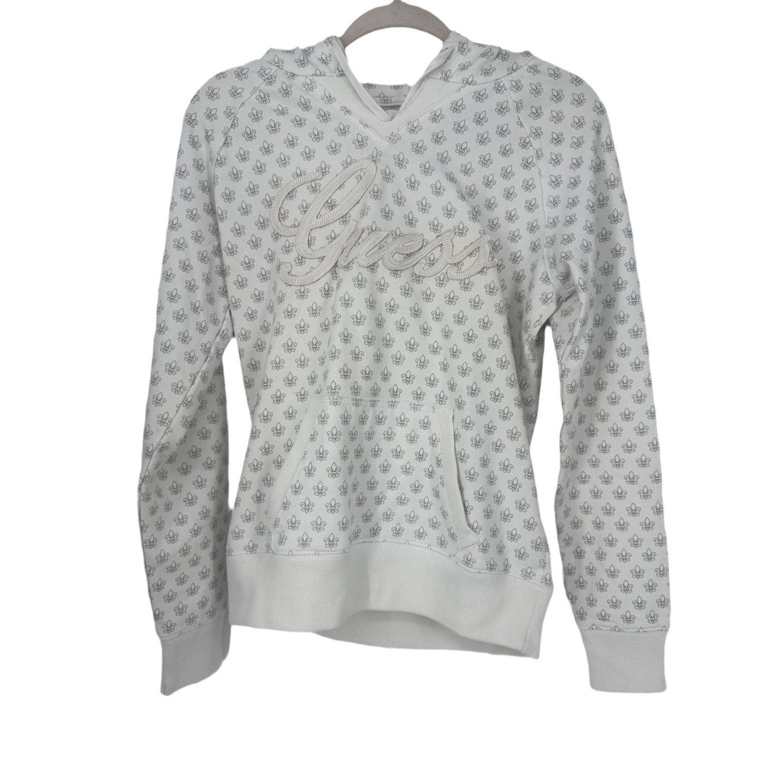 Guess Guess White Fleur-de-lis All Over Print Hoodie - Large Size L / US 10 / IT 46 - 2 Thumbnail