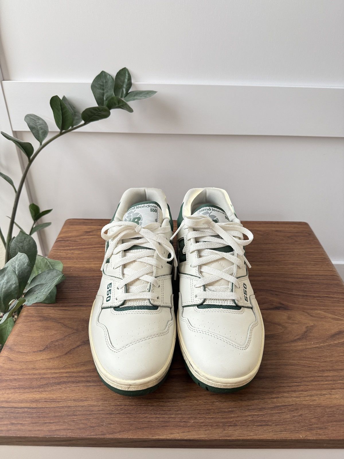 Aime Leon Dore × New Balance White/Green ALD 550s Size US 9.5 / EU 42-43 - 2 Thumbnail