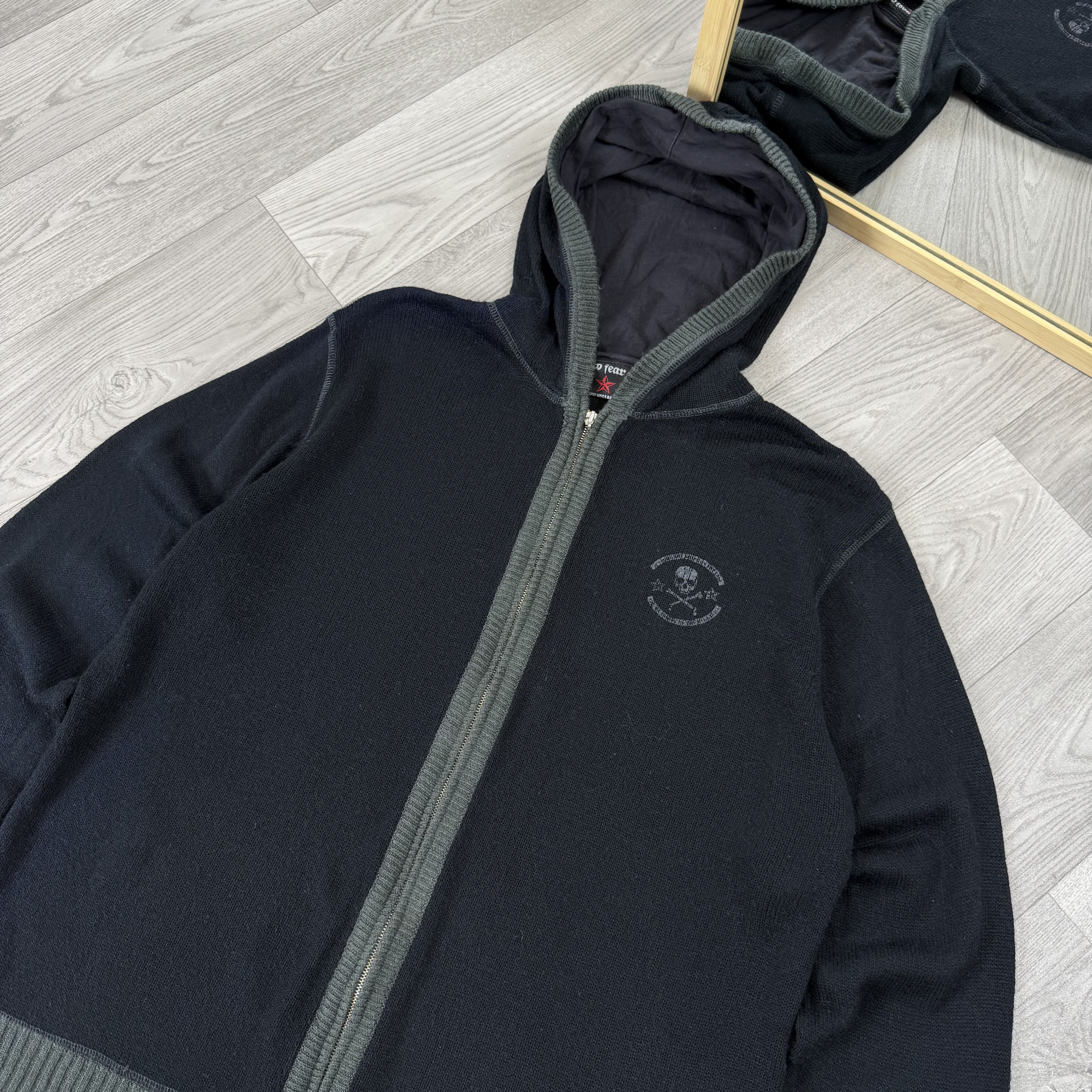 No Fear Vintage No Fear 90s Knit Zip Hoodie Hooded Sweater Jacket Size US XL / EU 56 / 4 - 7 Thumbnail