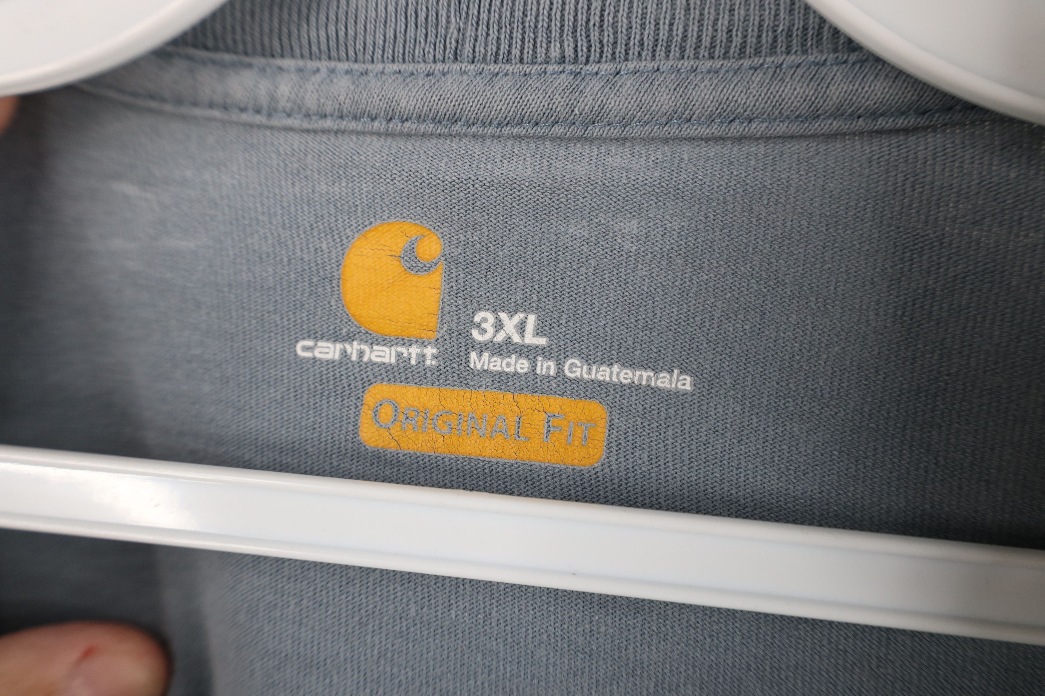 Carhartt Vintage Carhartt Spell Out Baggy Pocket T-Shirt Blue Cotton Size US XXL / EU 58 / 5 - 6 Thumbnail