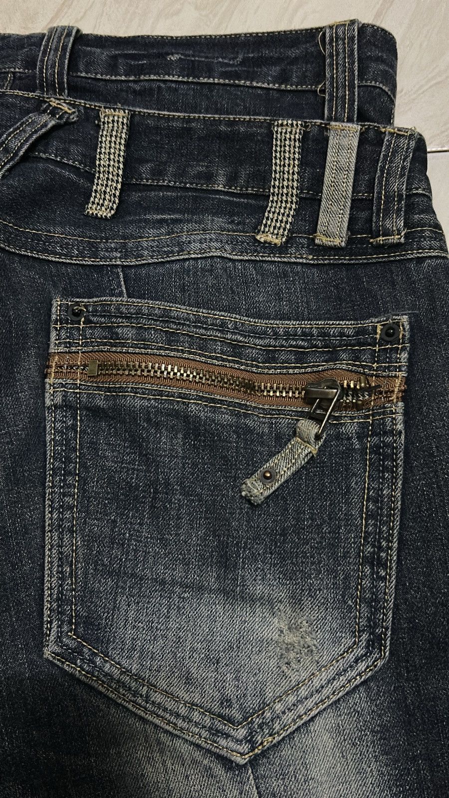 If Six Was Nine × Japanese Brand × Le Grande Bleu (L.G.B.) Standards of Urban Craft Double Waist Denim Jeans Size US 32 / EU 48 - 9 Thumbnail