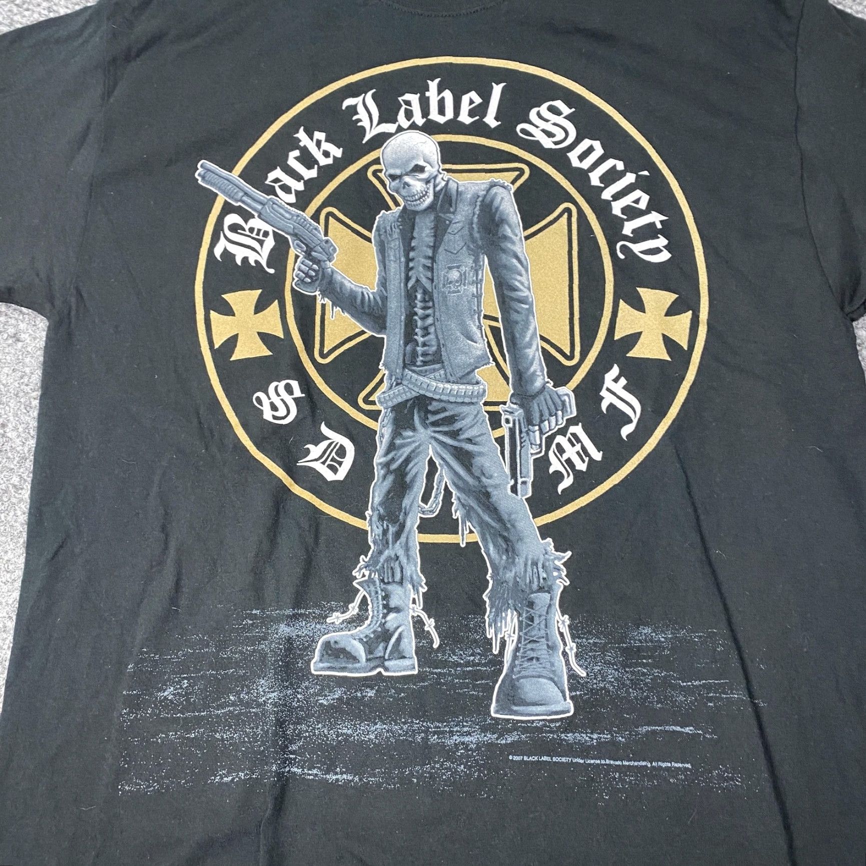 Hanes Black Label Society T-Shirt Mens Large Black Graphic Print Double Sided SDMF 2007 Rock Size US L / EU 52-54 / 3 - 2 Thumbnail