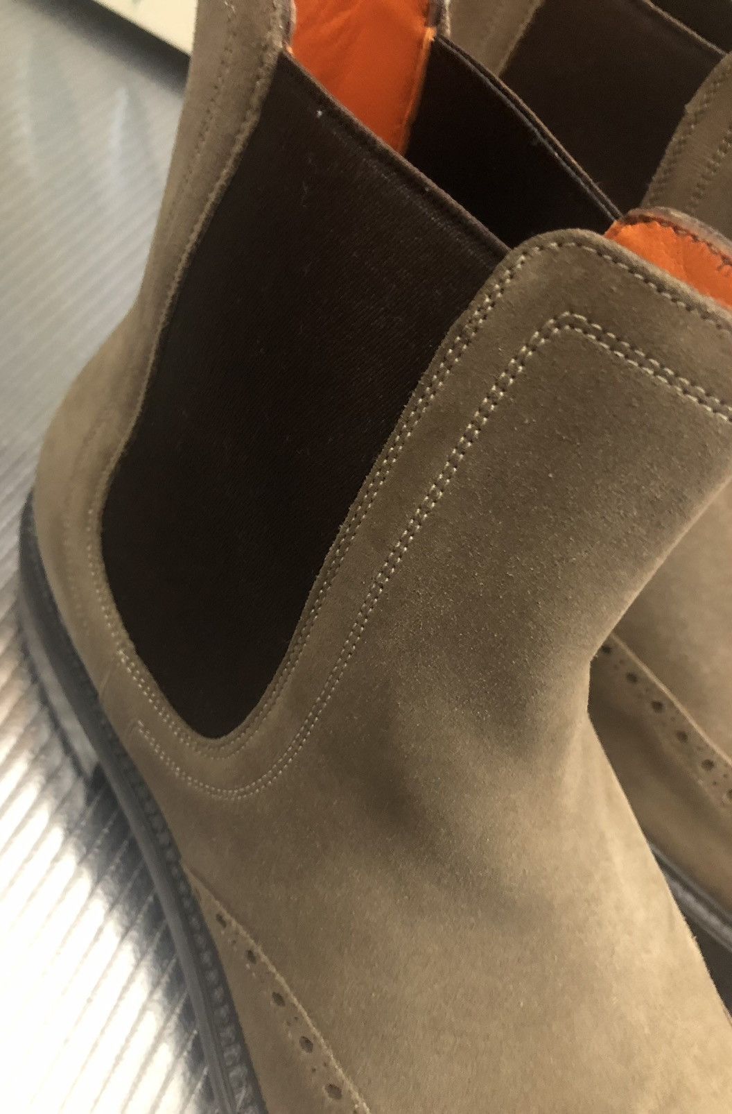 Santoni Santoni 🇮🇹 brown suede commando Chelsea boots 11.5 US NEW Size US 11.5 / EU 44-45 - 14 Thumbnail