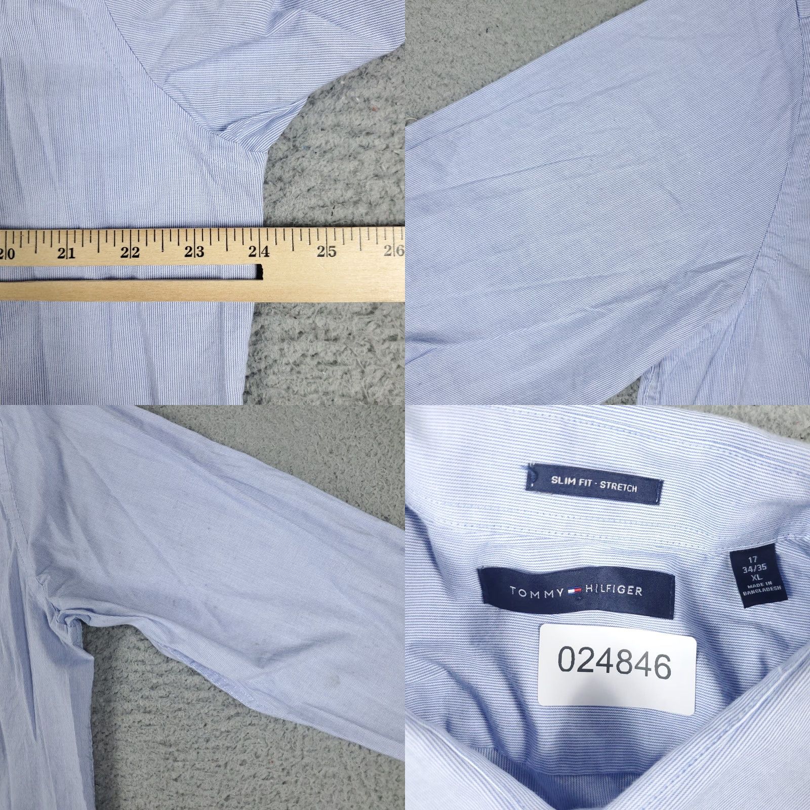Tommy Hilfiger Tommy Hilfiger Shirt Mens XL Blue Button-Up Long Sleeve Cotton Collared Logo Pockets Regular Fit Size US XL / EU 56 / 4 - 8 Thumbnail