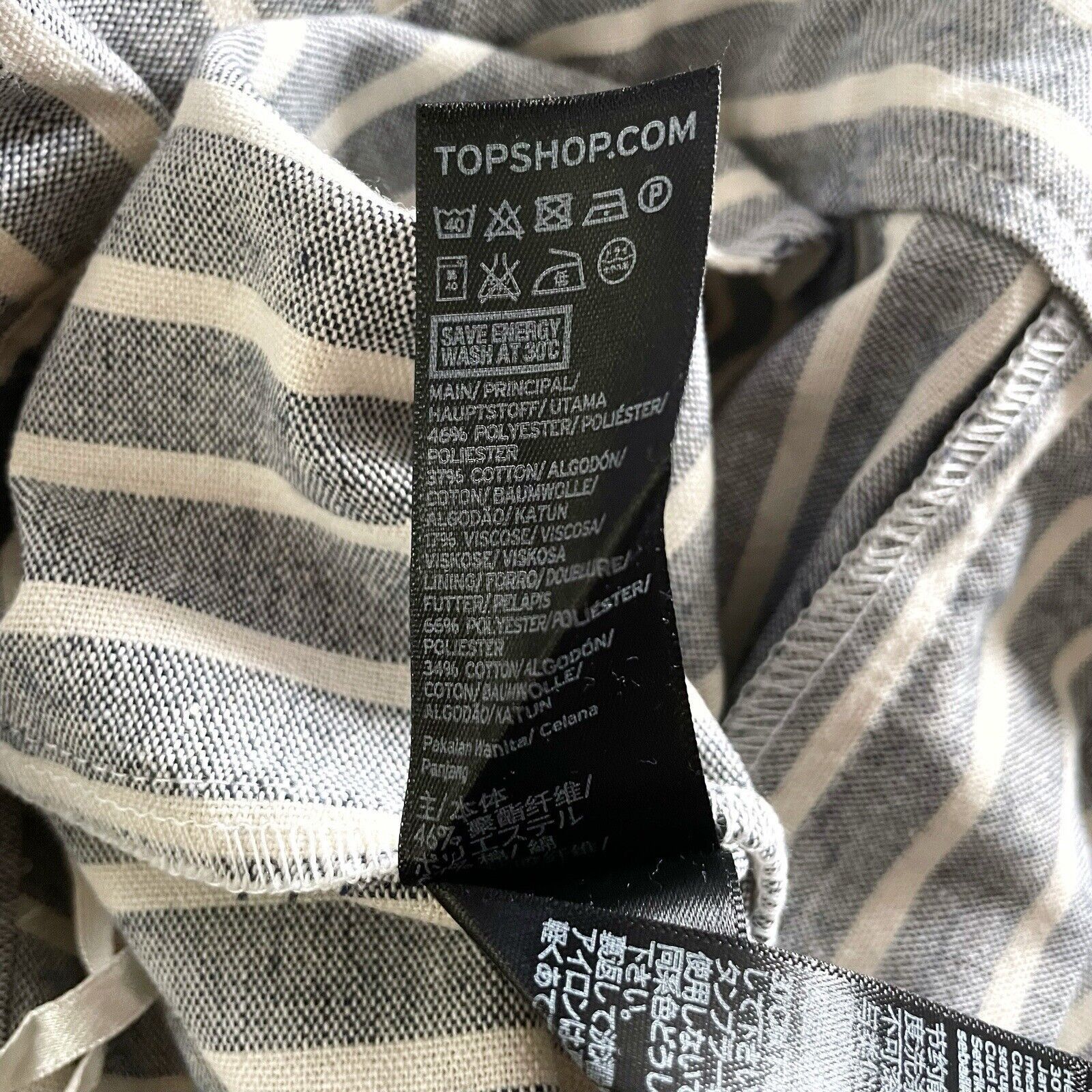 Topshop Topshop Pants Womens 6 Blue White Striped Belted Paperbag Size 28" / US 6 / IT 42 - 5 Thumbnail