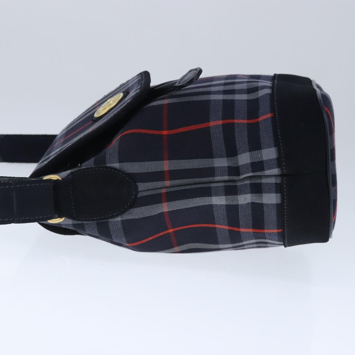 Burberry Burberry Nova Check Shoulder Bag Canvas Navy Gold Size ONE SIZE - 3 Thumbnail