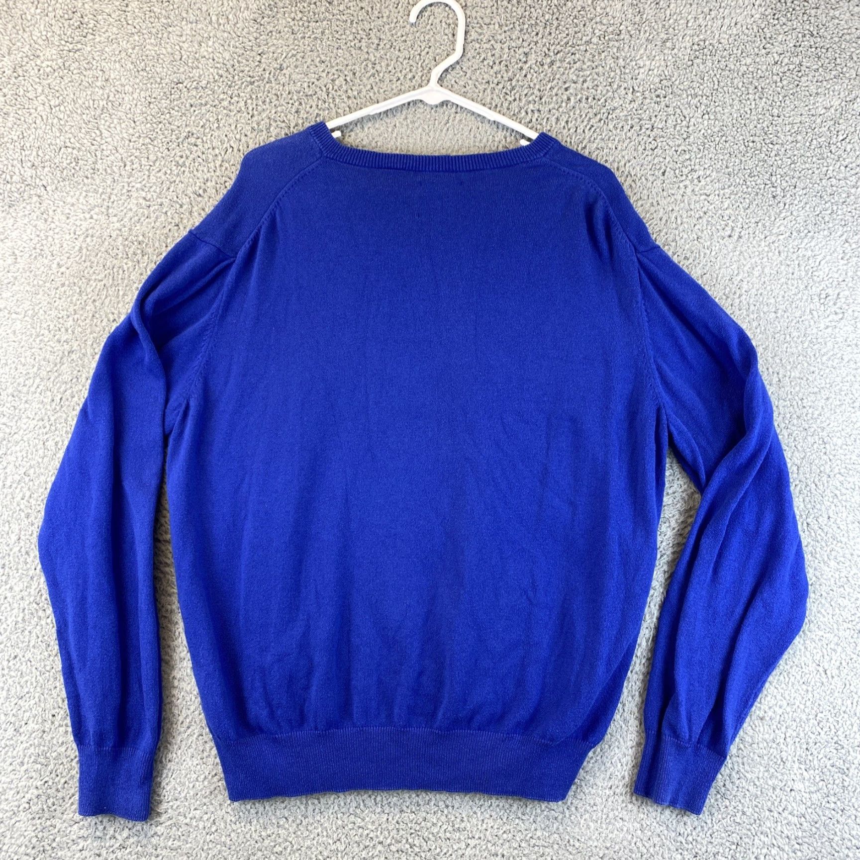 Chaps CHAPS Men’s Sweater Cotton Cashmere V-NECK Size XL Blue Long Sleeve/V-NECK 64-35/63-? Size US XL / EU 56 / 4 - 7 Thumbnail
