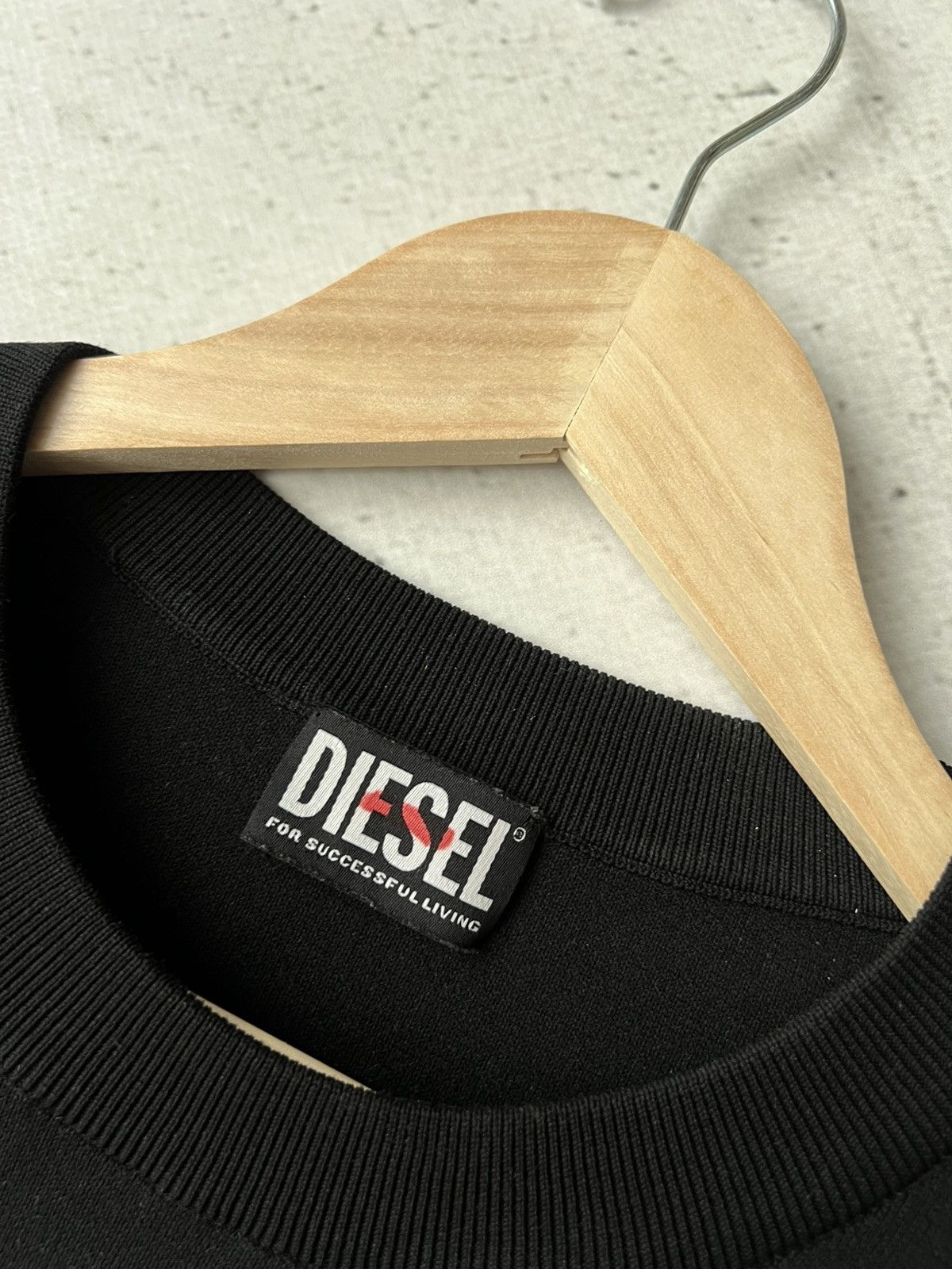 Diesel Diesel Black Cotton Knit Sweater Size M Size US M / EU 48-50 / 2 - 6 Thumbnail