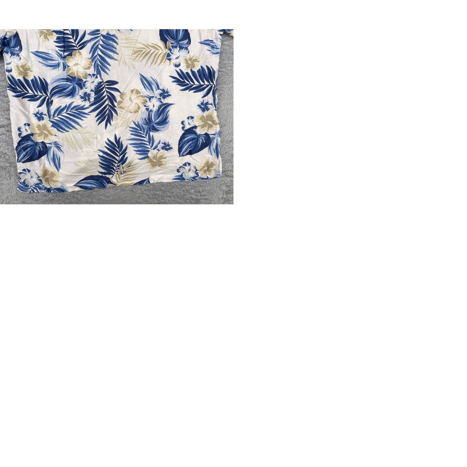 George George Shirt Men 2XL White Blue Floral Hibiscus Button-Up Rayon Hawaiian, Button-Up, Short Sleeve, Regular, George, Floral, Hawaiian, Mens Size US XXL / EU 58 / 5 - 10 Thumbnail