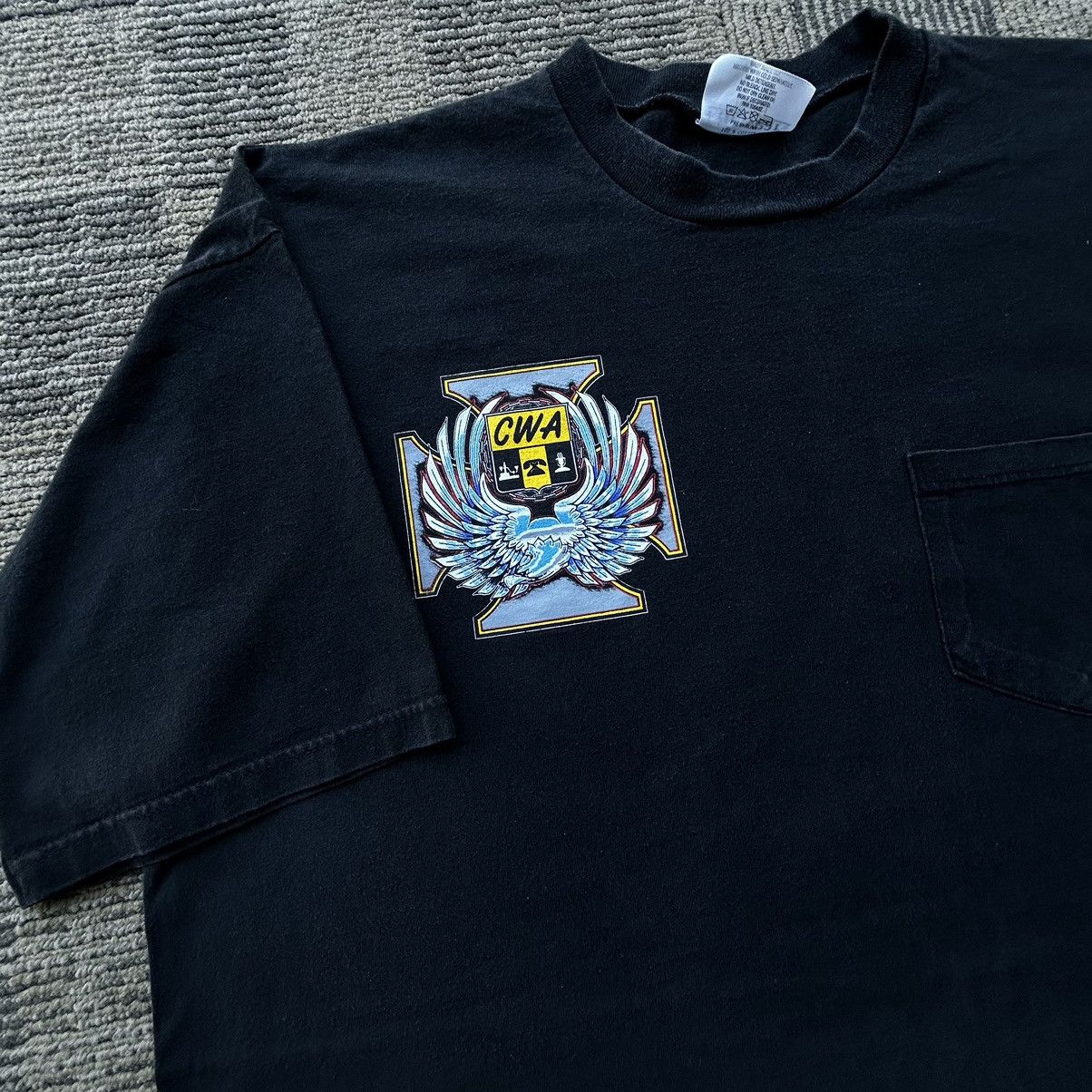 Vintage Vintage 90’s CWA Black Double Sided T-Shirt Size US XXL / EU 58 / 5 - 2 Thumbnail