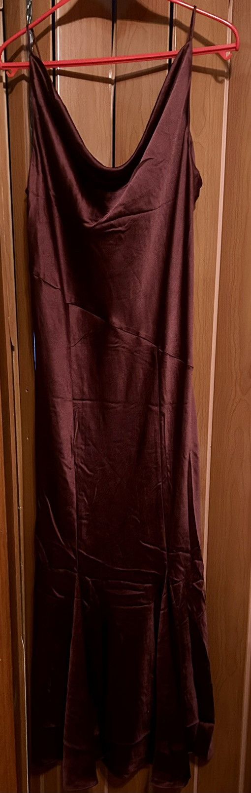 H&M H&M Burgundy Satin Slip Dress Size L / US 10 / IT 46 - 7 Thumbnail