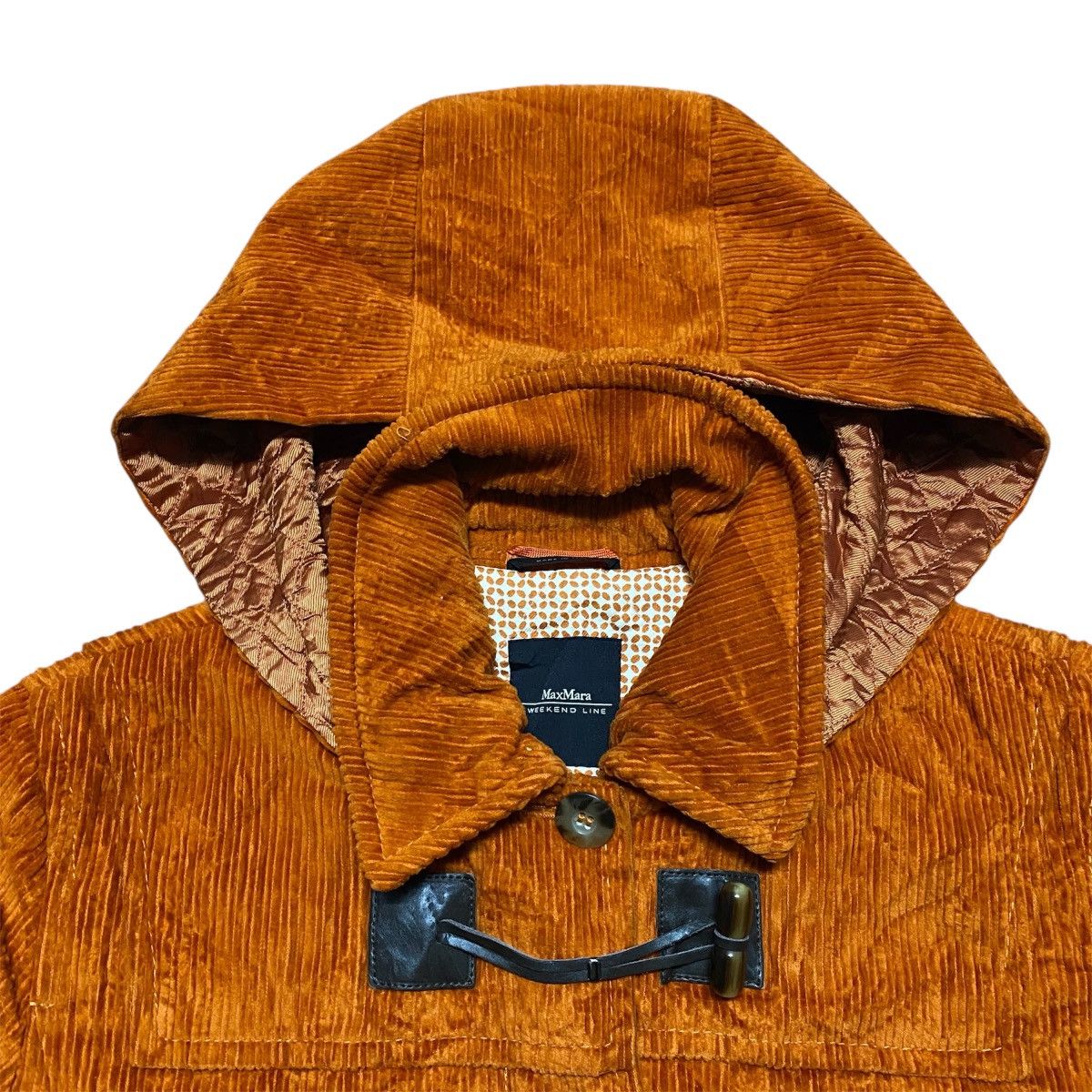 Weekend Max Mara Rare‼️🔥MaxMara Weekend Corduroy Duffle Coat Hooded Size M / US 6-8 / IT 42-44 - 4 Thumbnail